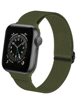 LUQ LUQ Apple Watch Bandje Stof Verstelbaar (42/44/45 mm) - Donkergroen