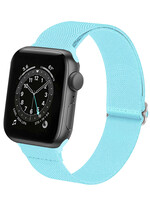 LUQ LUQ Apple Watch Bandje Stof Verstelbaar (42/44/45 mm) - Lichtblauw