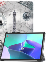 LUQ LUQ Lenovo Tab P11 Pro (2e Gen) Hoesje Met Uitsparing Apple Pencil - Eiffeltoren