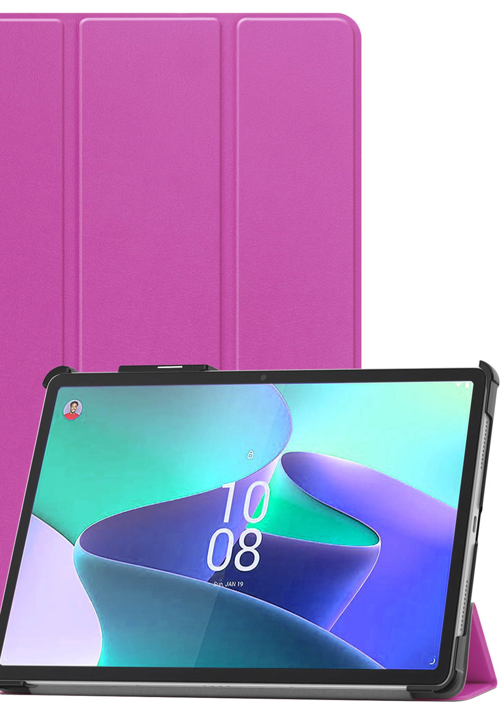 LUQ Hoes Geschikt voor Lenovo Tab P11 Pro Hoes Luxe Hoesje Case Met Uitsparing Geschikt voor Lenovo Pen - Hoesje Geschikt voor Lenovo Tab P11 Pro Hoes Cover - Paars