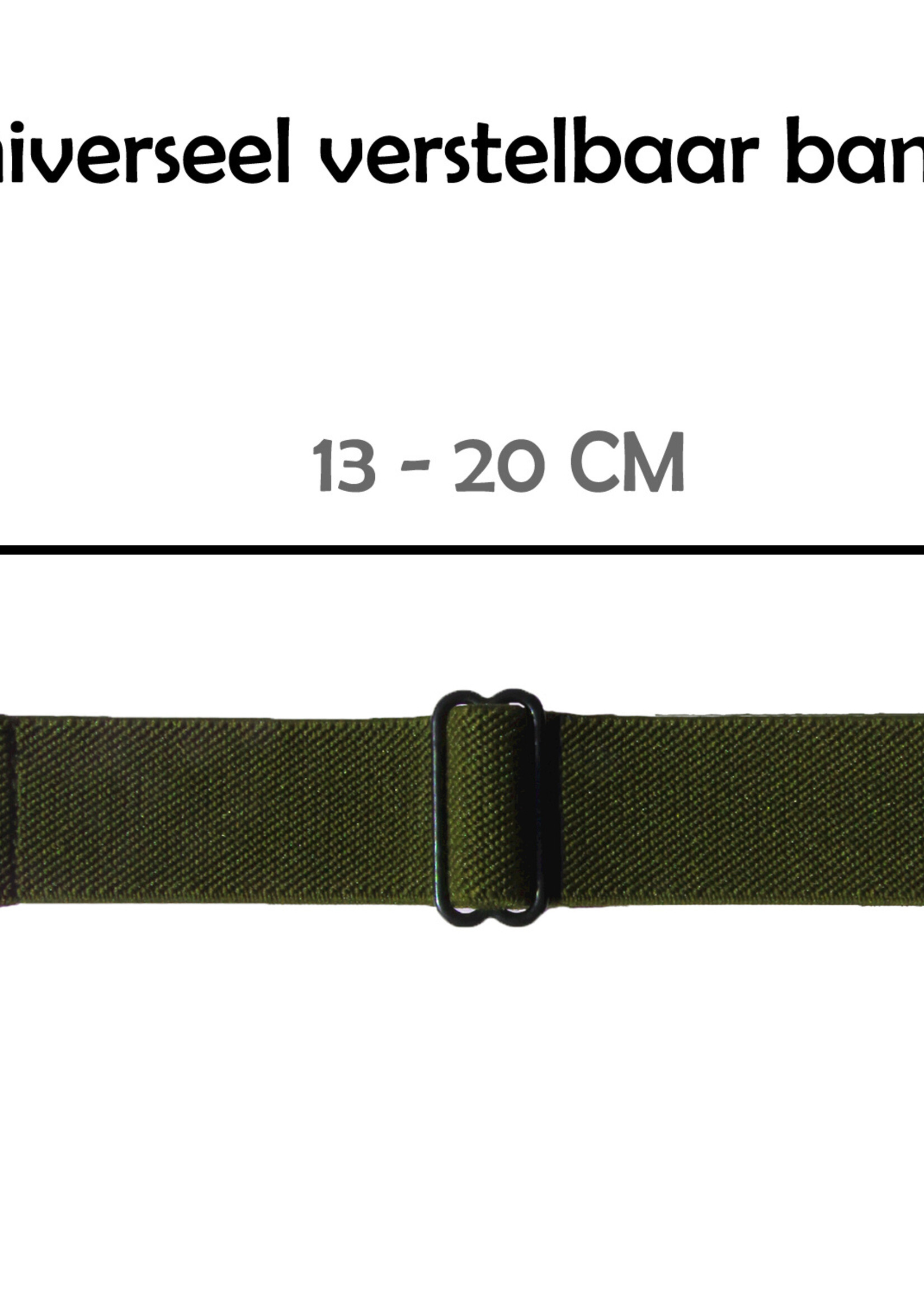 LUQ Horloge Bandje Geschikt voor Apple Watch 38/40/41 mm Bandje Nylon Polsband - Stoffen Bandje Geschikt voor Apple Watch 1-8 / SE (38/40/41 mm) Bandje - Donkergroen