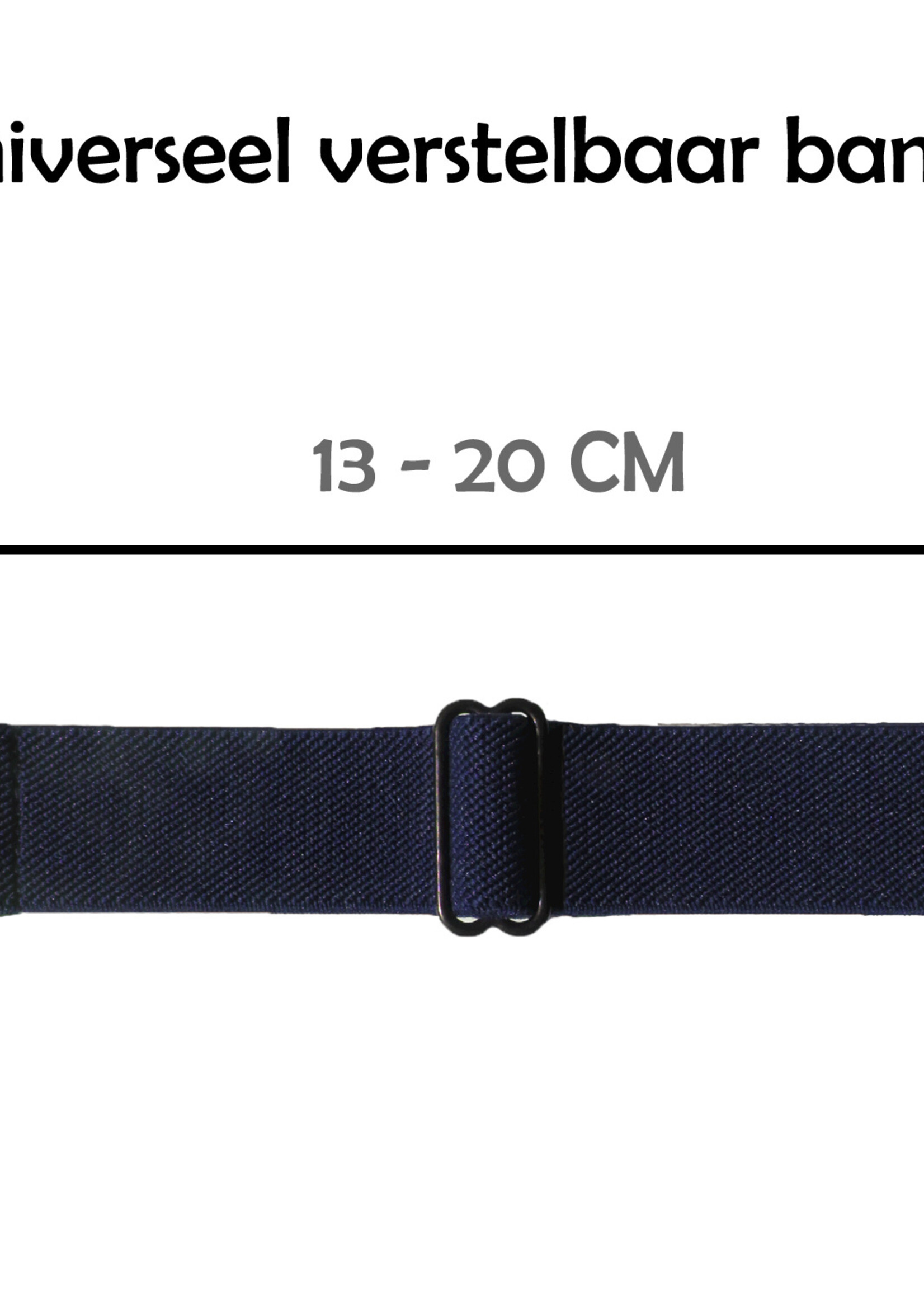 LUQ Horloge Bandje Geschikt voor Apple Watch 42/44/45 mm Bandje Nylon Polsband - Stoffen Bandje Geschikt voor Apple Watch 1-8 / SE (42/44/45 mm) Bandje - Donkerblauw