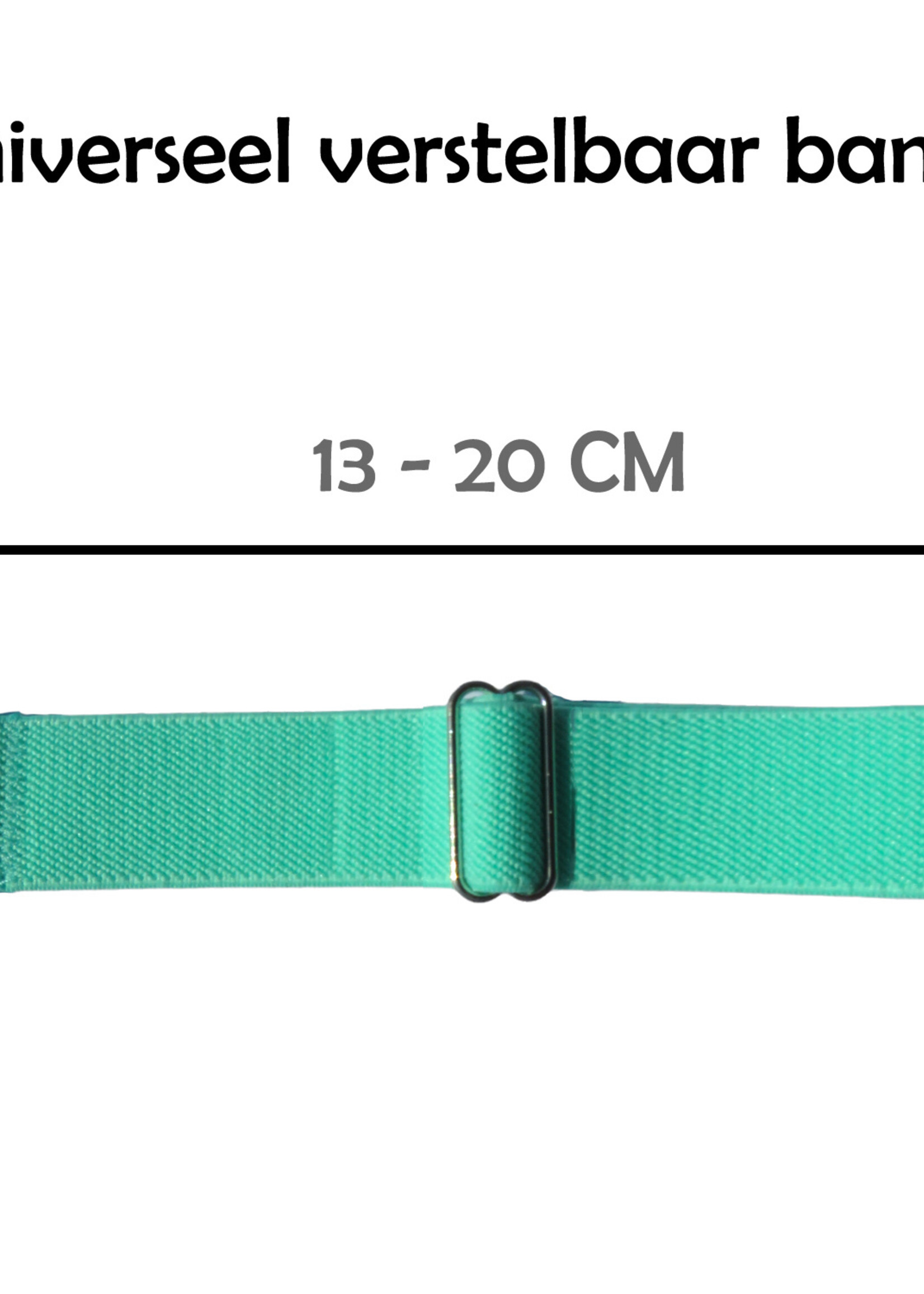 LUQ Horloge Bandje Geschikt voor Apple Watch 42/44/45 mm Bandje Nylon Polsband - Stoffen Bandje Geschikt voor Apple Watch 1-8 / SE (42/44/45 mm) Bandje - Mint