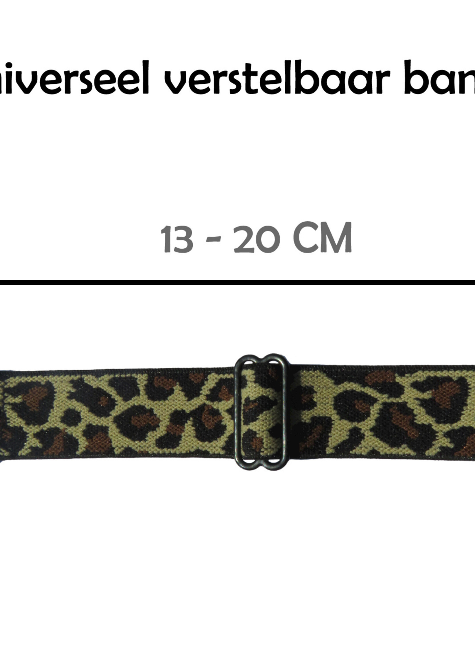 LUQ Horloge Bandje Geschikt voor Apple Watch 42/44/45 mm Bandje Nylon Polsband - Stoffen Bandje Geschikt voor Apple Watch 1-8 / SE (42/44/45 mm) Bandje - Pantergeel