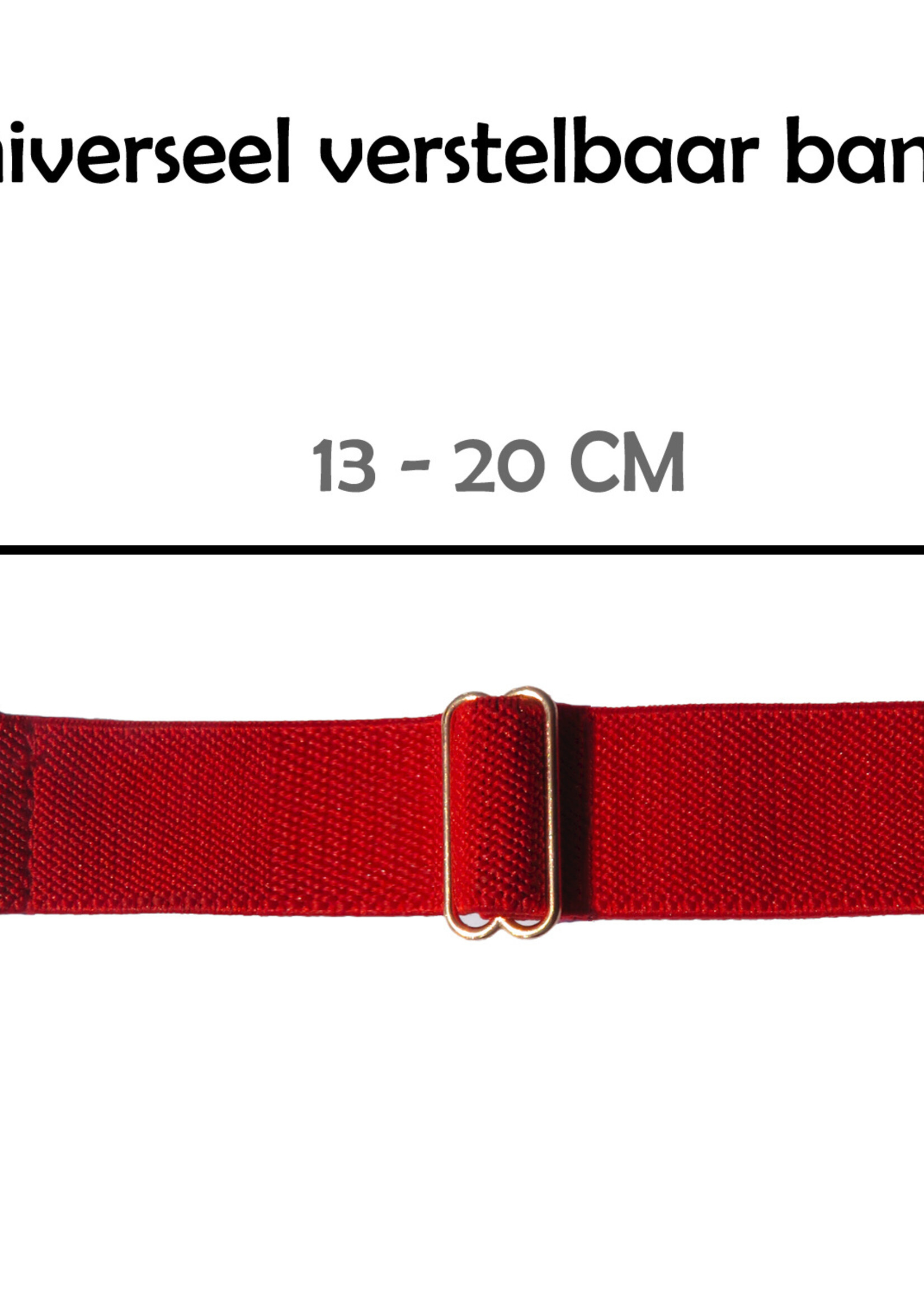 LUQ Horloge Bandje Geschikt voor Apple Watch 42/44/45 mm Bandje Nylon Polsband - Stoffen Bandje Geschikt voor Apple Watch 1-8 / SE (42/44/45 mm) Bandje - Rood