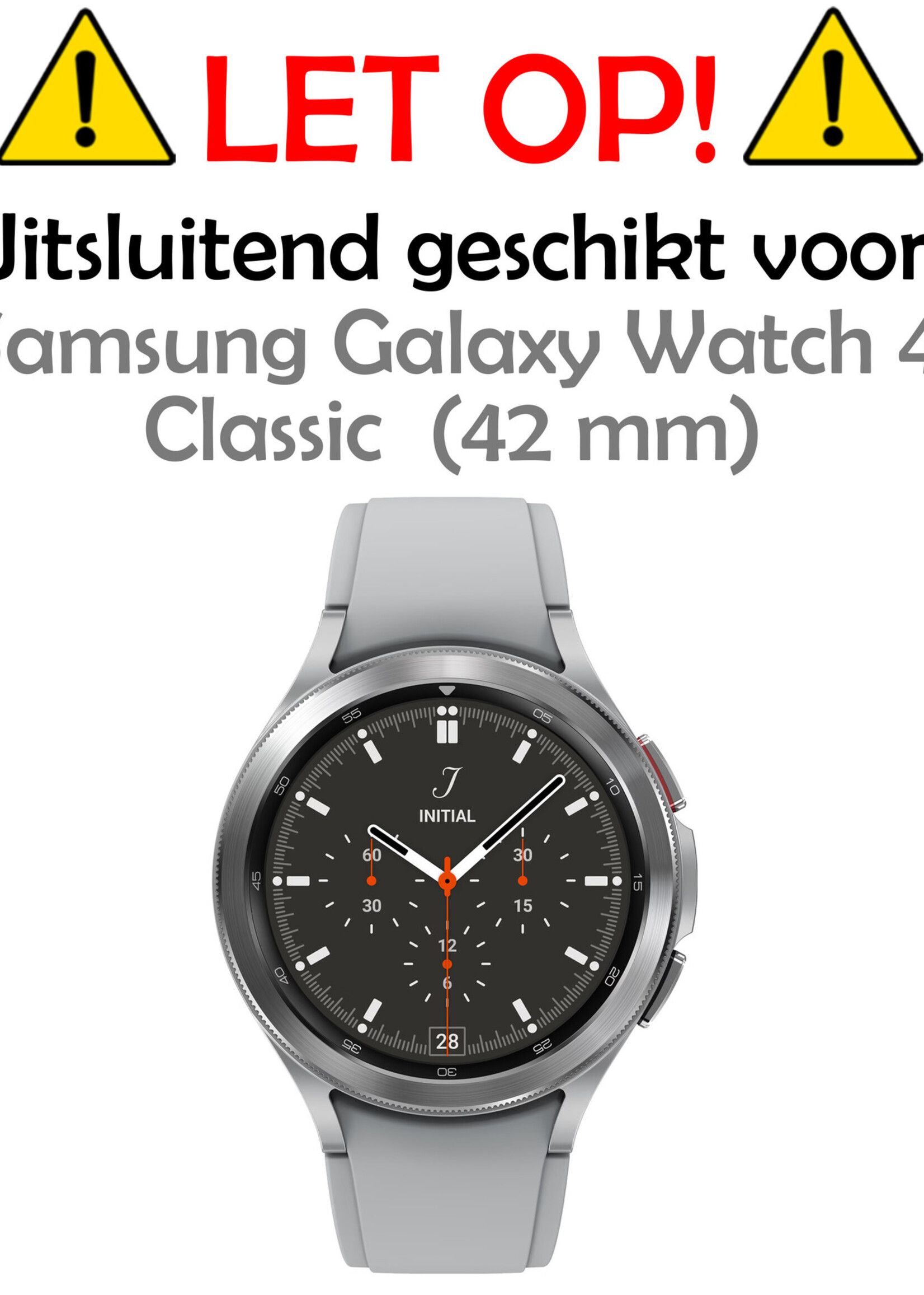 LUQ Screenprotector Geschikt voor Samsung Galaxy Watch 4 Classic 42 mm Screenprotector Bescherm Glas Screen Protector - Screenprotector Geschikt voor Samsung Watch 4 Classic (42 mm) Gehard Glas - 3 Stuks