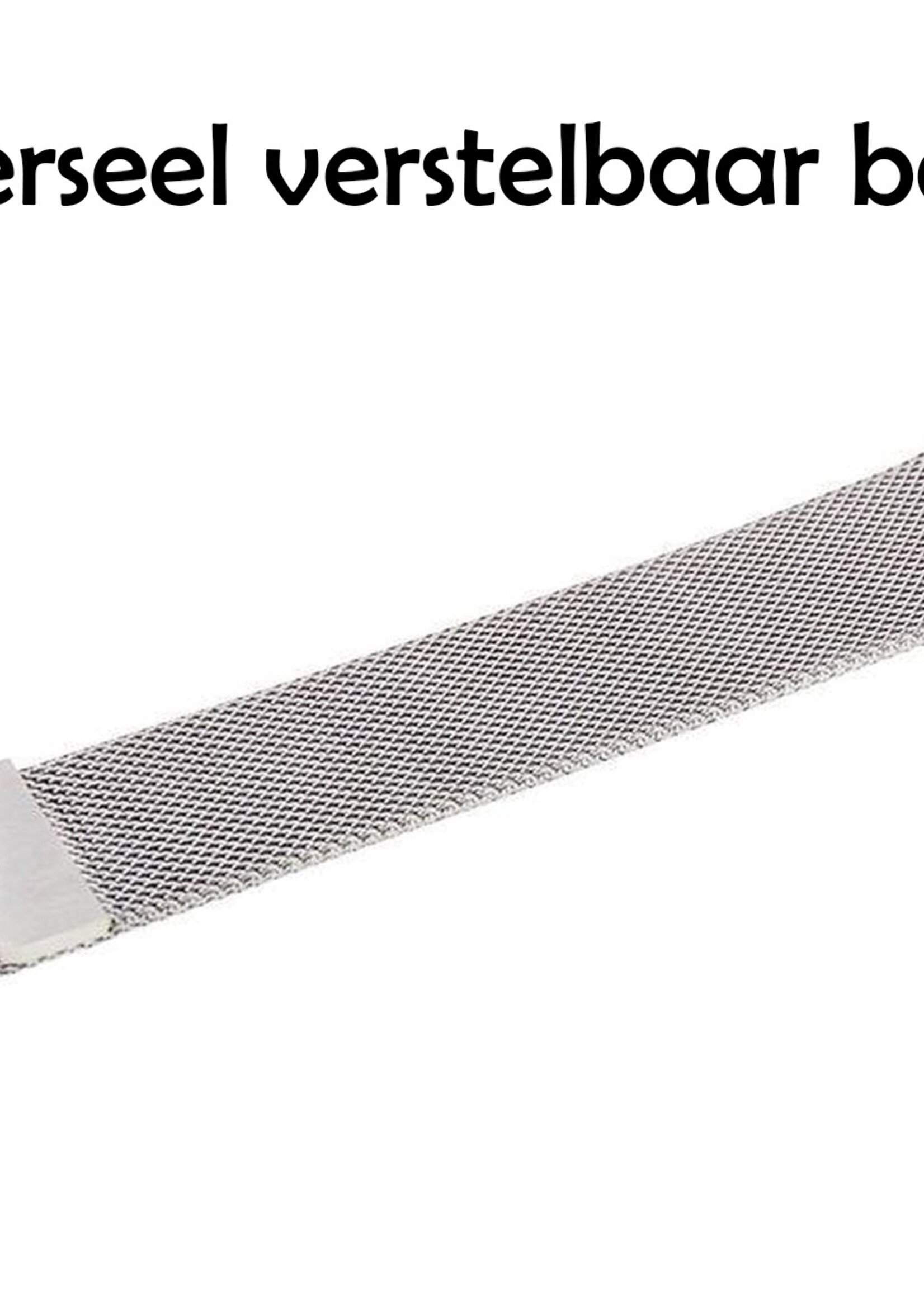 LUQ Geschikt Voor Apple Watch 7 Bandje 45 mm - Bandje Geschikt Voor Apple Watch 7 Milanees - Zilver