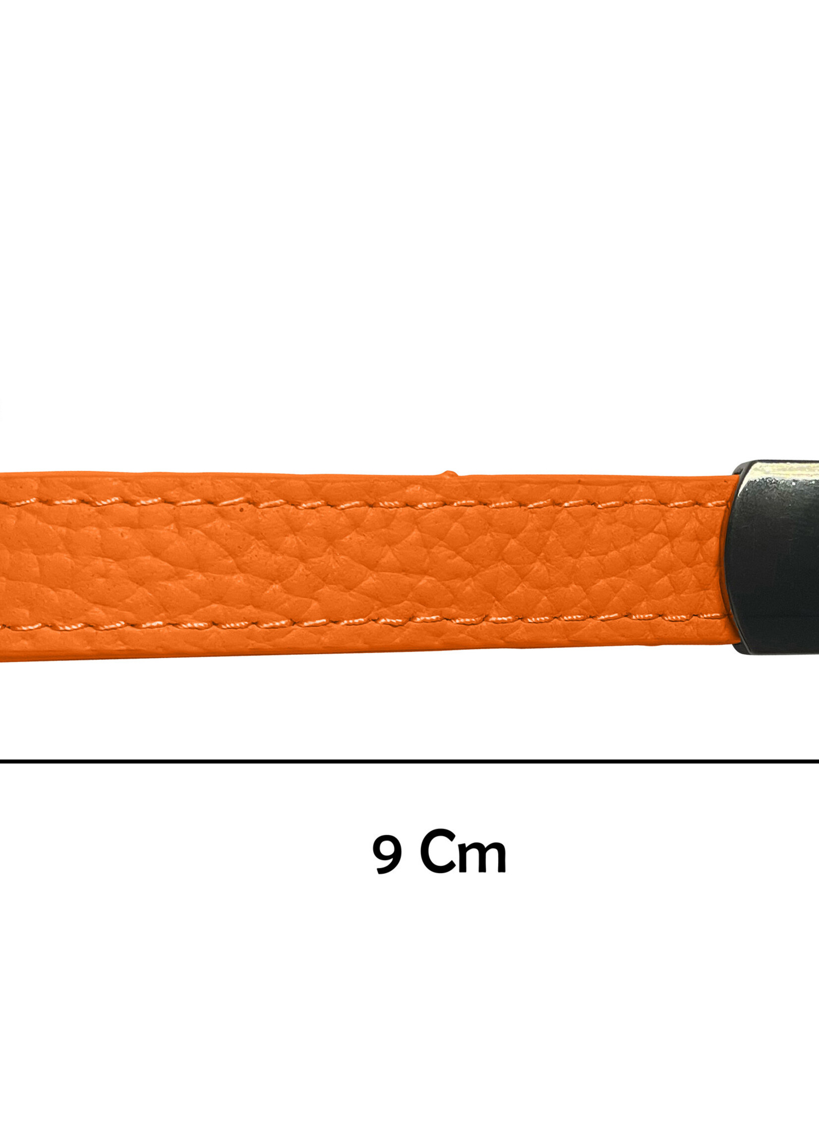 LUQ Sleutelhanger Leer met Met Sleutelhanger Ringen Sleutelhanger Auto Dik Leer Sleutelhanger - Oranje