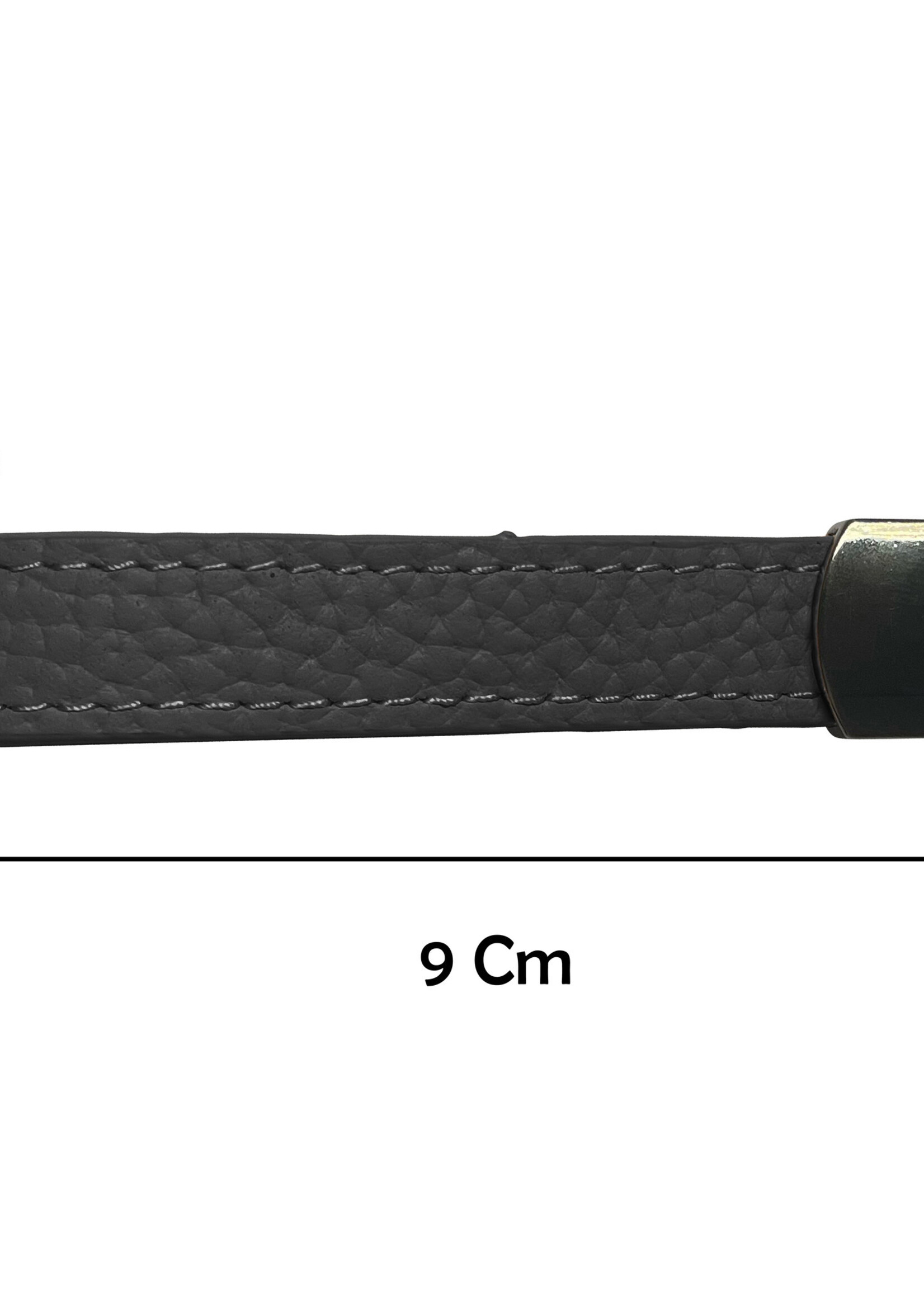 LUQ Sleutelhanger Leer met Met Sleutelhanger Ringen Sleutelhanger Auto Dik Leer Sleutelhanger - Zwart