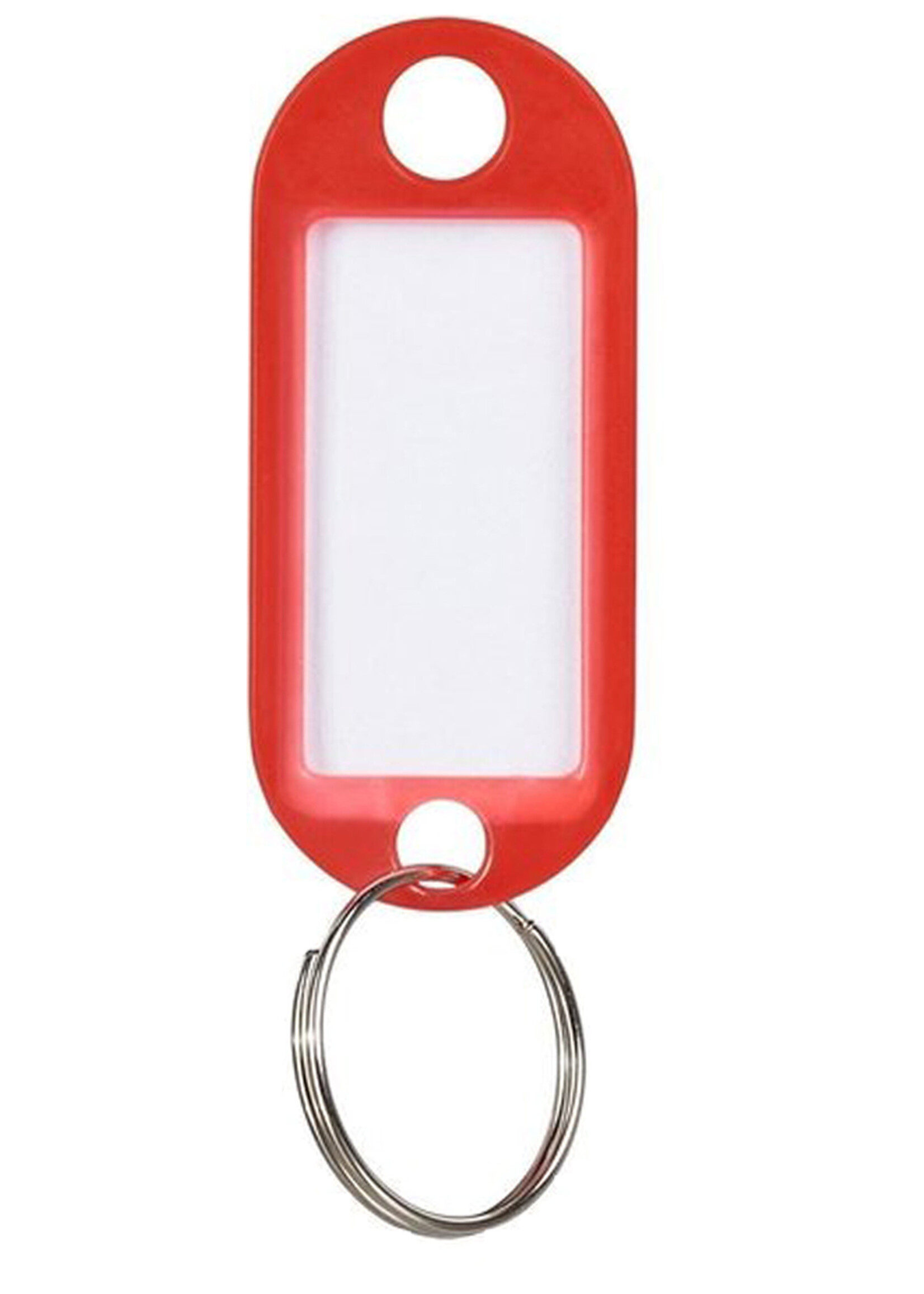 LUQ Sleutellabels Label Sleutel Sleutelhanger Gekleurde Bagagelabel Sleutelhanger Reislabel - Rood - 50 Stuks