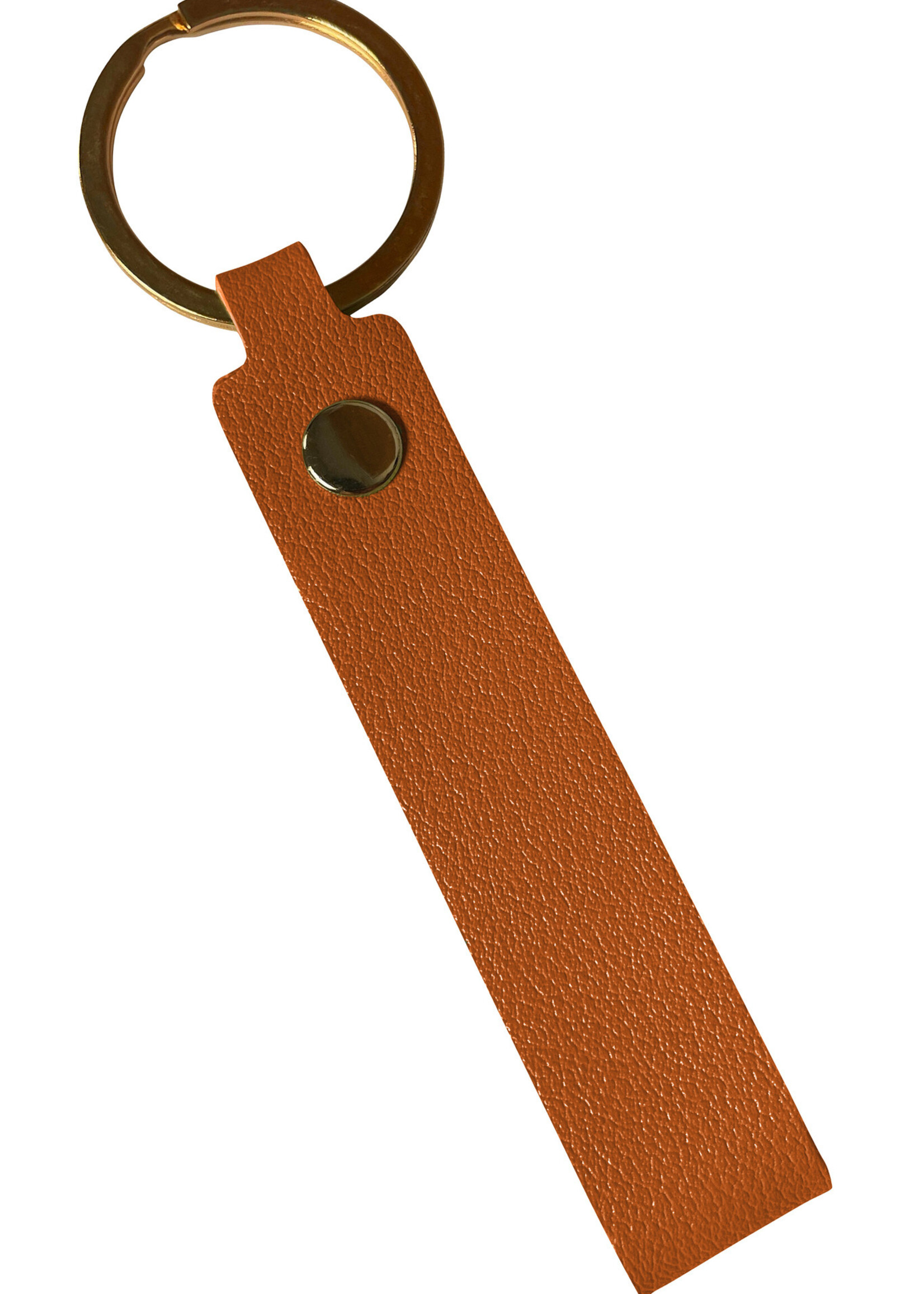 LUQ Sleutelhanger Leer met Sleutelring Sleutelhanger Auto Sleutelhanger Leer Dun - Bruin