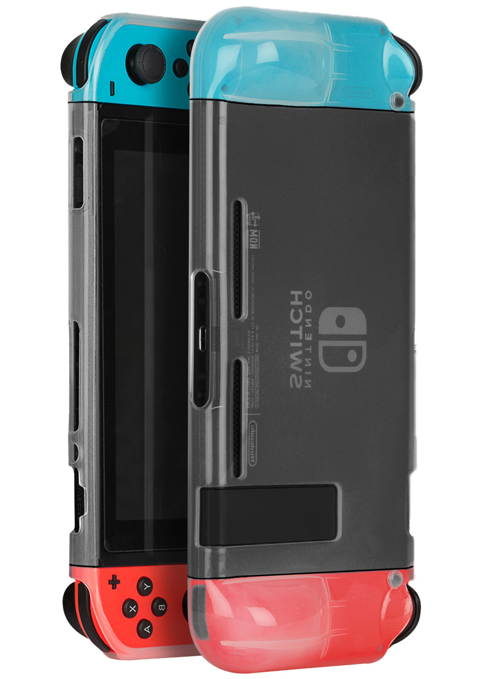 LUQ Hoes Geschikt voor Nintendo Switch Case Hoesje Schokproof - Bescherm Hoes Geschikt voor Nintendo Switch Hoes Hard Cover - Transparant