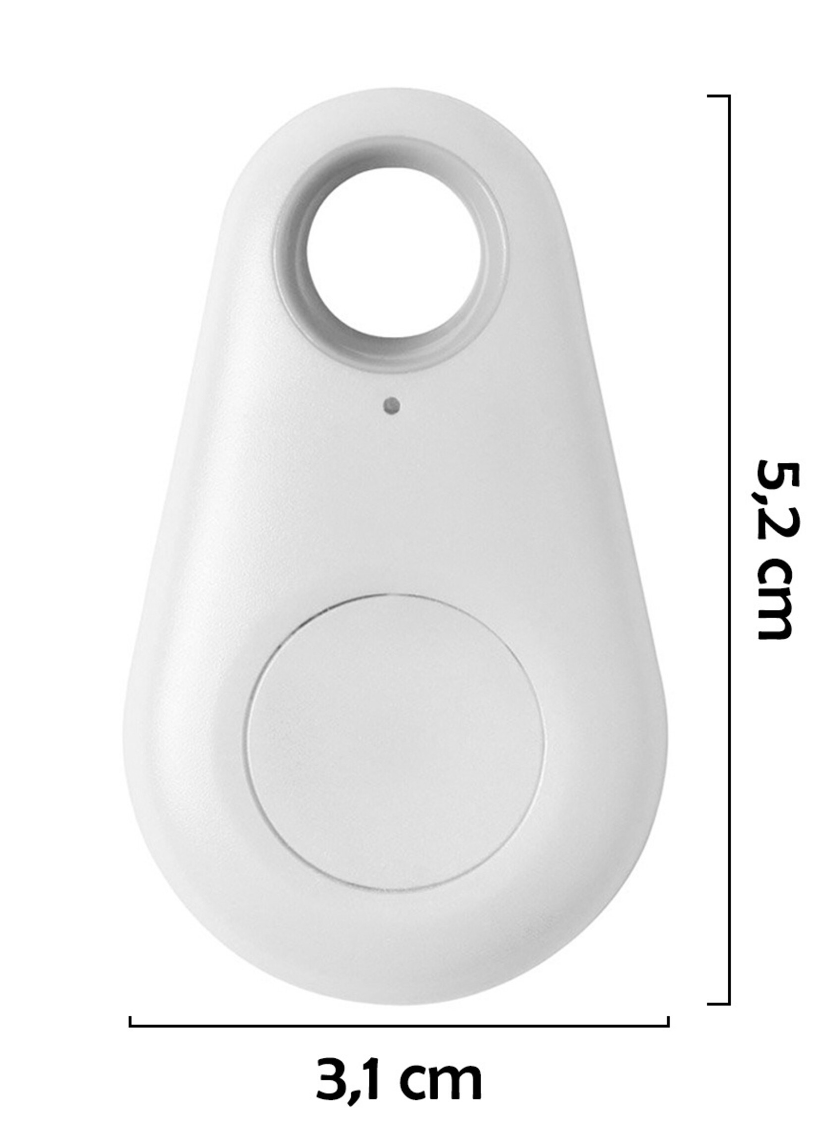 LUQ Keyfinder Sleutelvinder Bluetooth Sleutel Tracer Keyfinder Voor Sleutels Sleutelzoeker - Wit