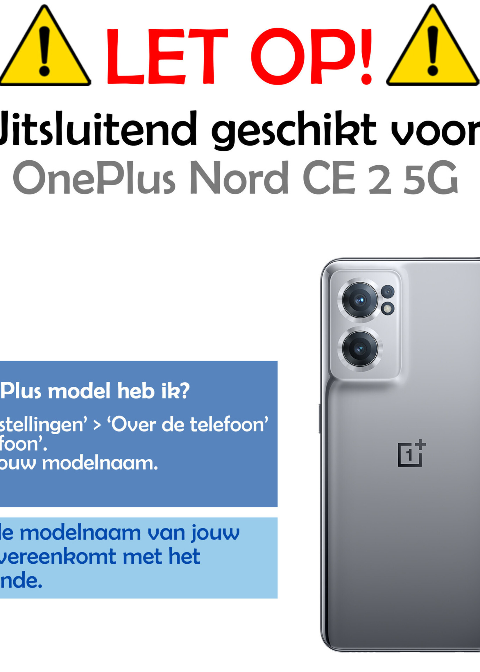 LUQ Hoesje Geschikt voor OnePlus Nord CE 2 Hoesje Siliconen Case - Hoes Geschikt voor OnePlus Nord CE 2 Hoes Siliconen - Zwart - 2 Stuks
