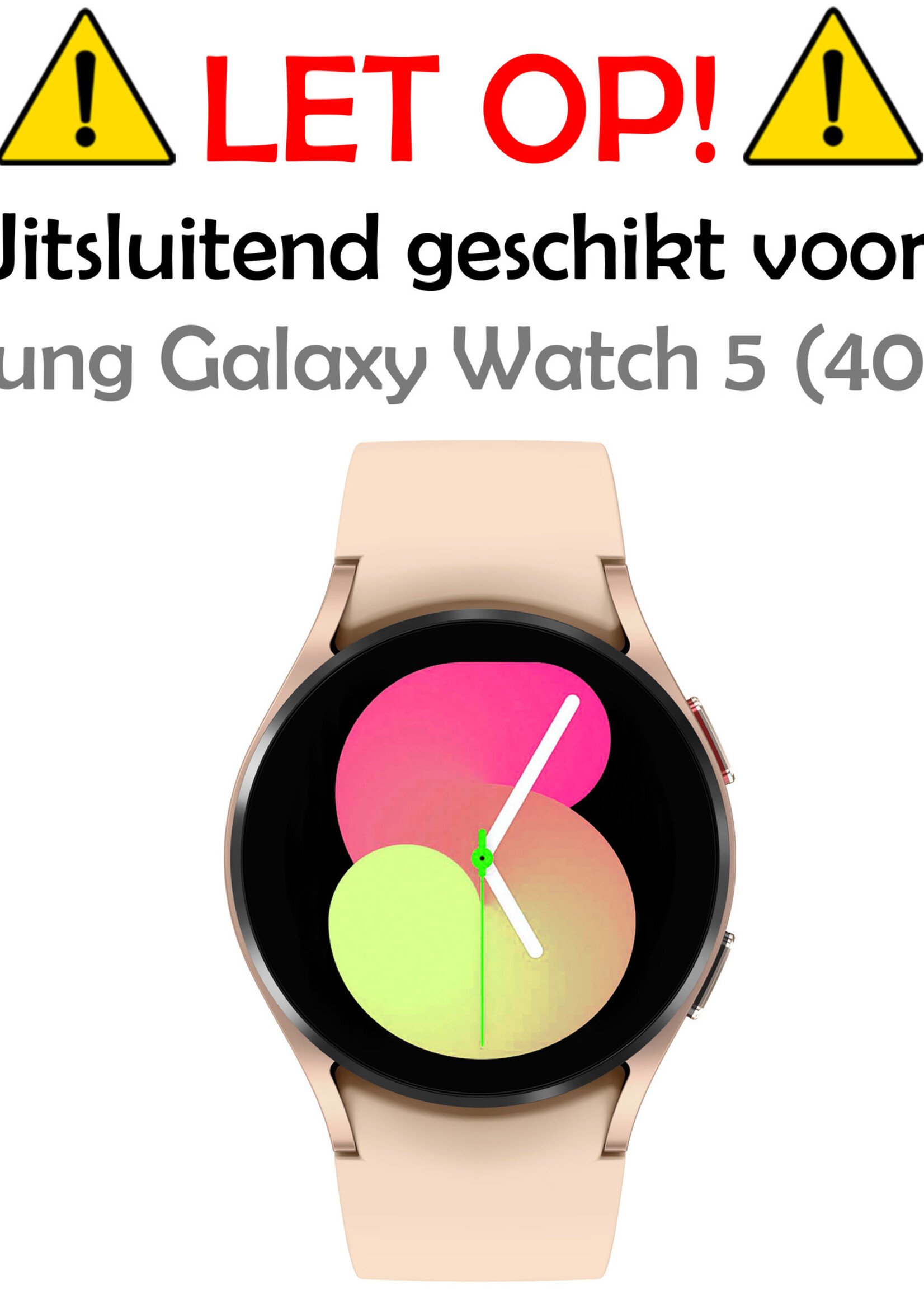 LUQ Screenprotector Geschikt voor Samsung Watch 5 40 mm Screenprotector Bescherm Glas Screen Protector - Screenprotector Geschikt voor Samsung Galaxy Watch 5 (40 mm) Gehard Glas - 2 Stuks