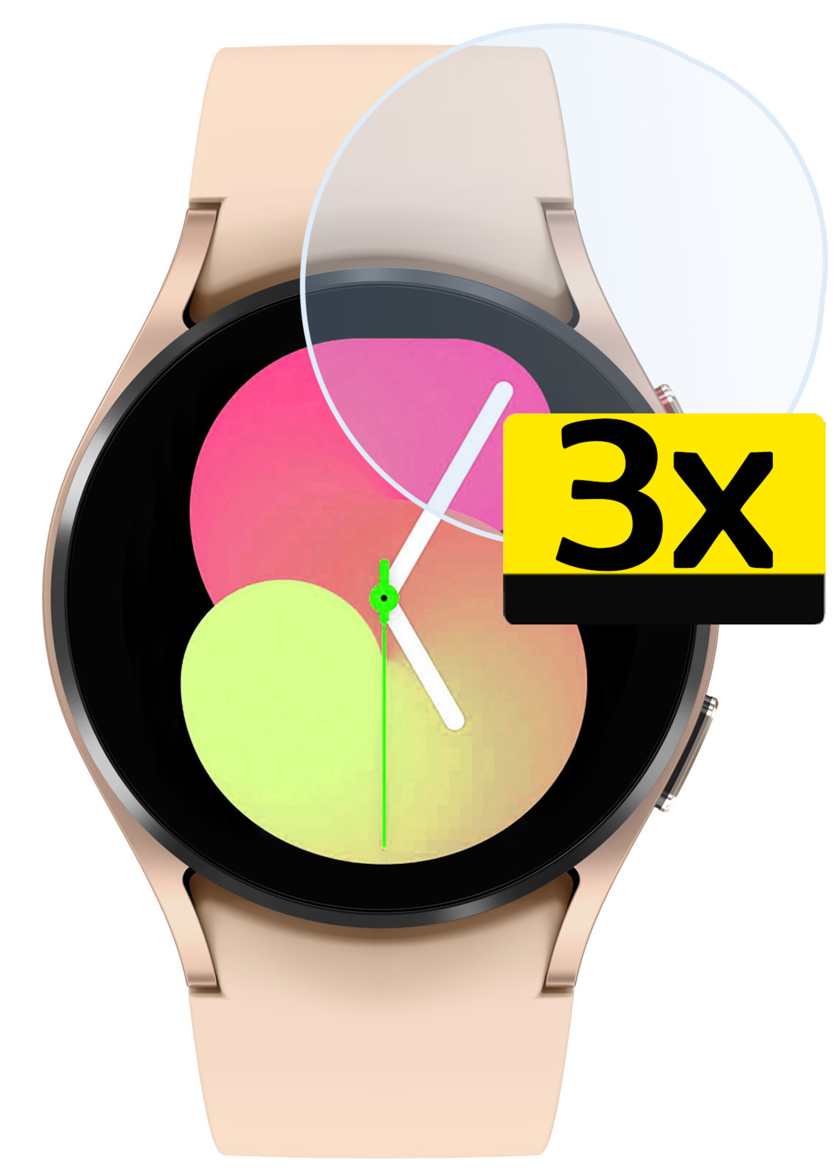 LUQ Screenprotector Geschikt voor Samsung Watch 5 40 mm Screenprotector Bescherm Glas Screen Protector - Screenprotector Geschikt voor Samsung Galaxy Watch 5 (40 mm) Gehard Glas - 3 Stuks