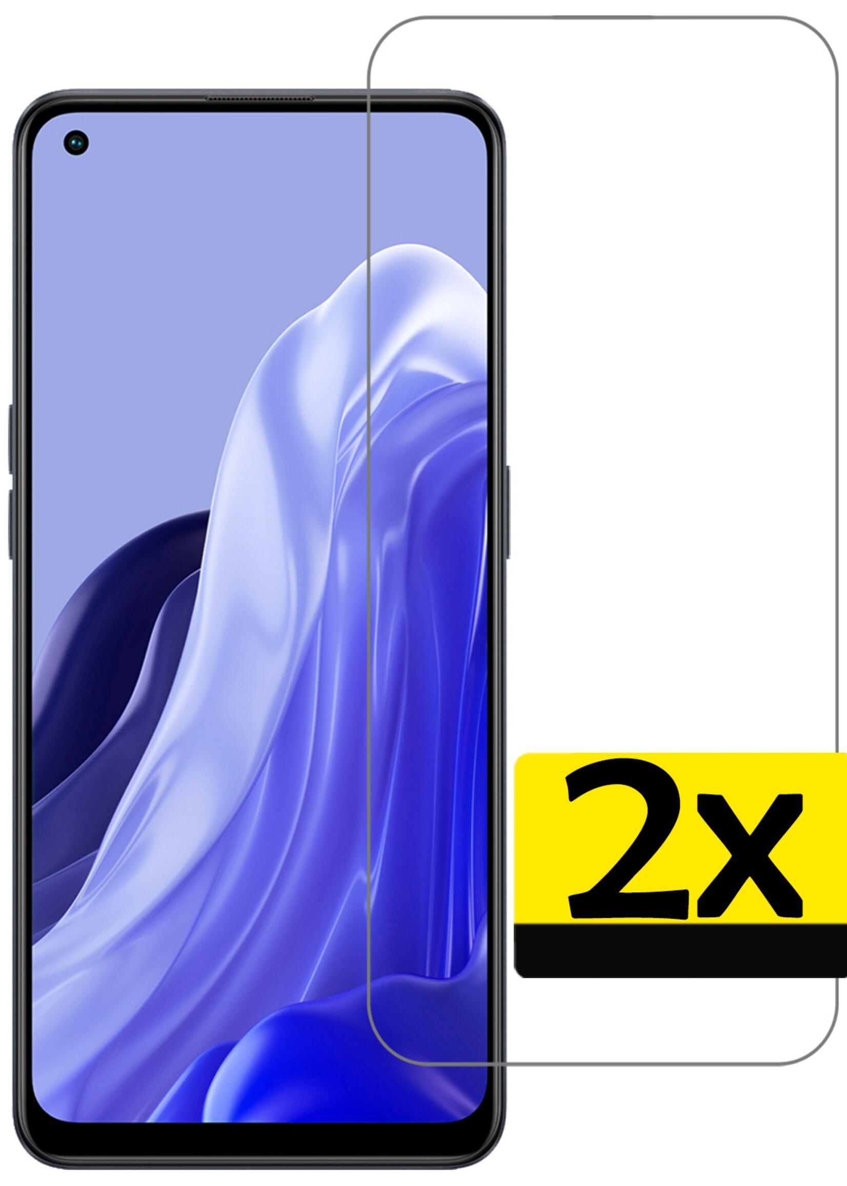 LUQ Screenprotector Geschikt voor OPPO Reno 7 Screenprotector Beschermglas Gehard Glas - Screenprotector Geschikt voor OPPO Reno 7 Screenprotector Glas - 2 Stuks