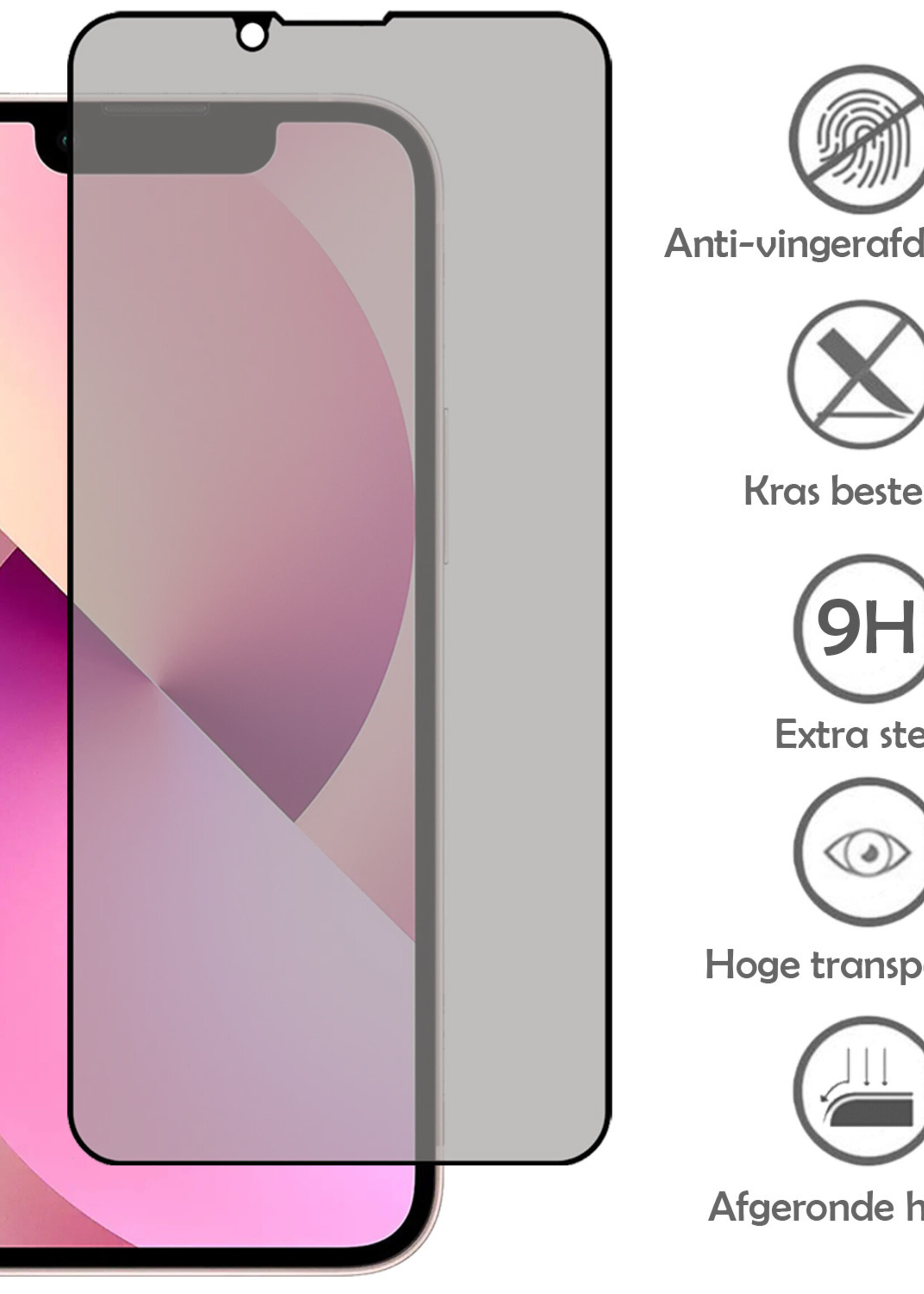 LUQ Screenprotector Geschikt voor iPhone 14 Plus Privacy Screenprotector Bescherm Glas - Privacy Screenprotector Geschikt voor iPhone 14 Plus Screenprotector Glas