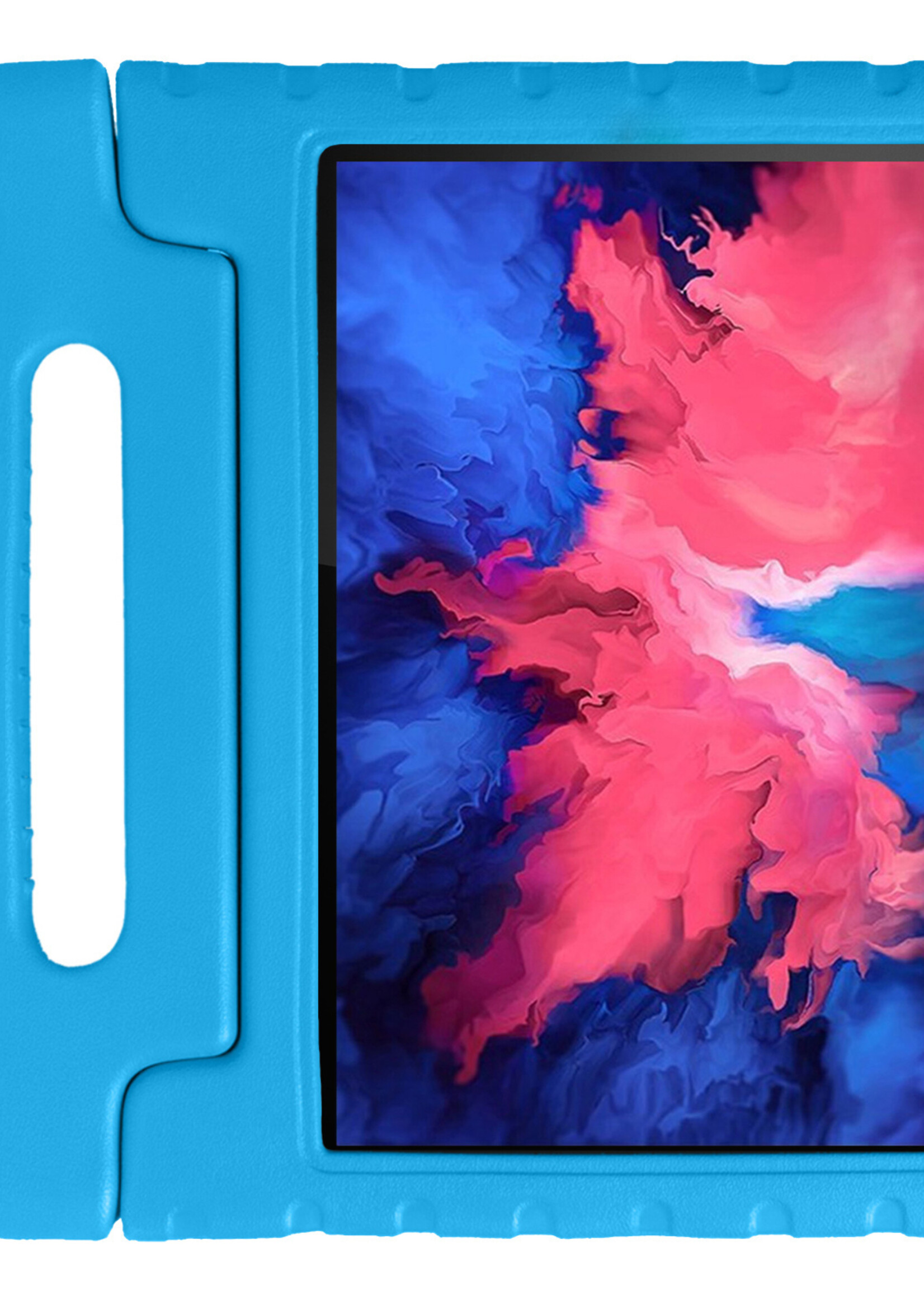 LUQ Hoes Geschikt voor Lenovo Tab P11 Plus Hoes Kinder Hoesje Kids Case Kinderhoes Shockproof - Hoesje Geschikt voor Lenovo Tab P11 Plus Hoesje Kidscase - Blauw