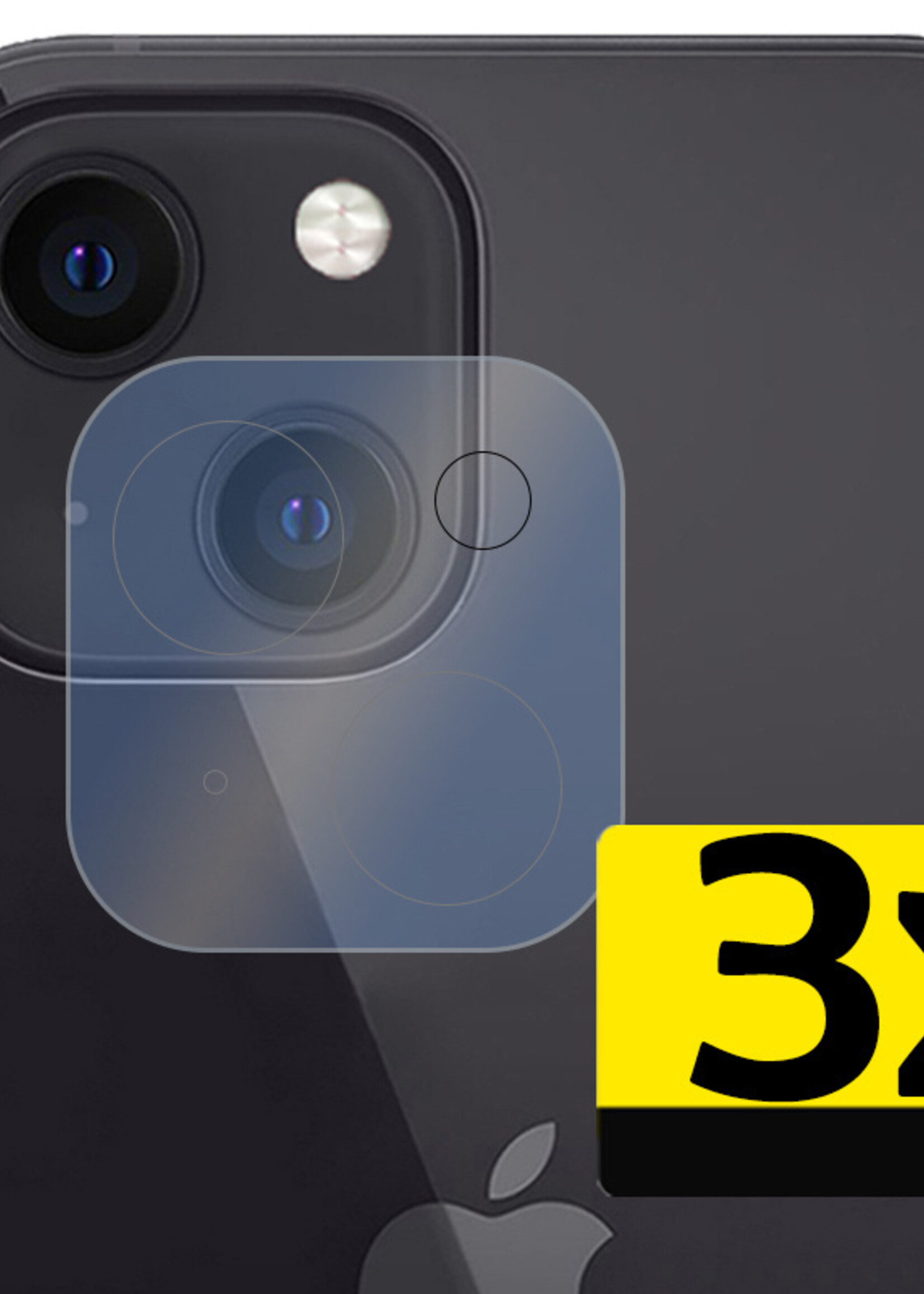 LUQ Screenprotector Geschikt voor iPhone 14 Camera Screenprotector Tempered Glass - Screenprotector Geschikt voor iPhone 14 Screenprotector Camera Screenprotector - 3 Stuks