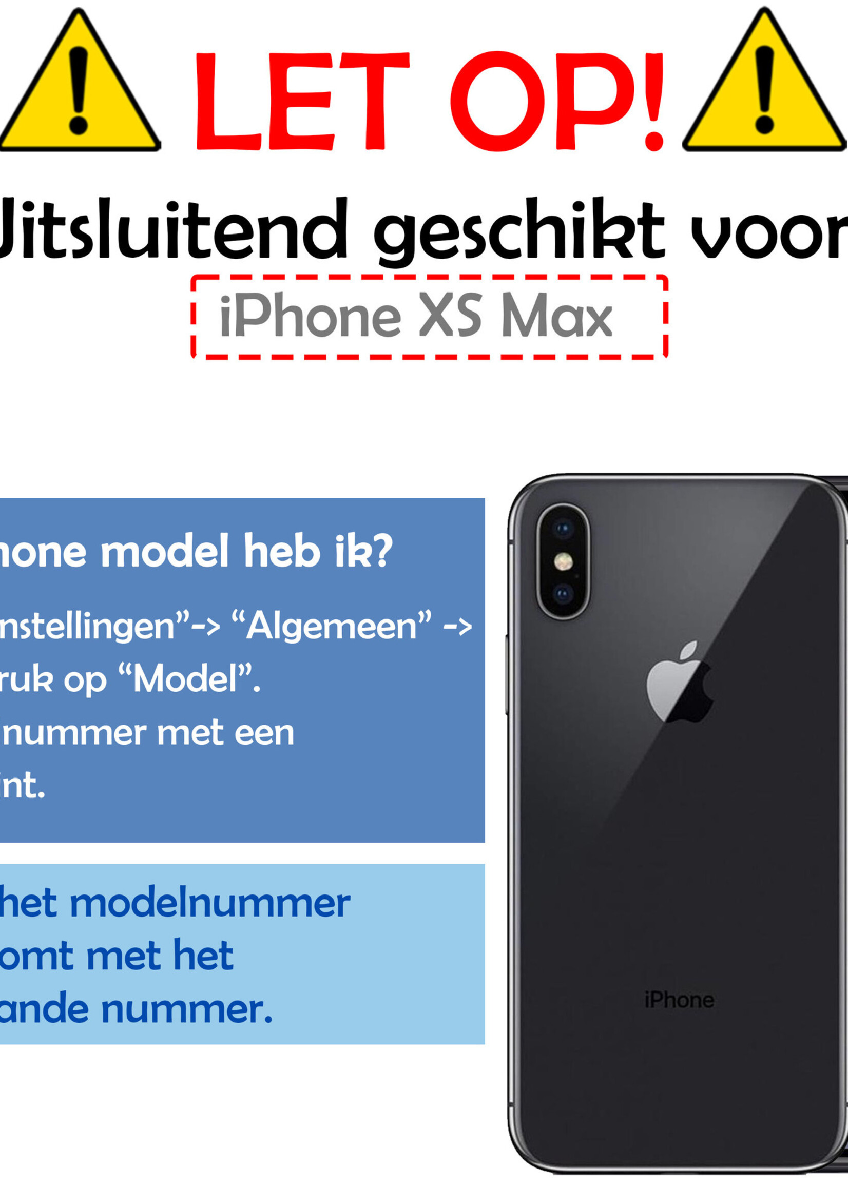 LUQ Hoesje Geschikt voor iPhone Xs Max Hoesje Siliconen Case - Hoes Geschikt voor iPhone Xs Max Hoes Siliconen - Transparant - 2 Stuks