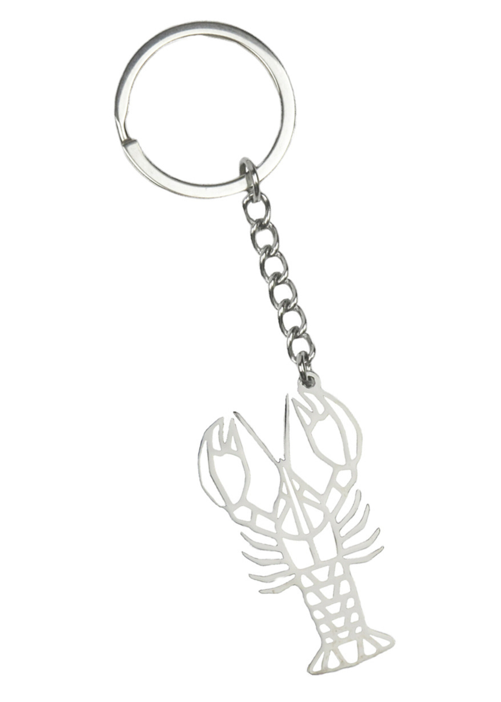 LUQ Sleutelhanger Geometrisch Metalen Sleutelhanger Patroon Sleutelhanger - Kreeft