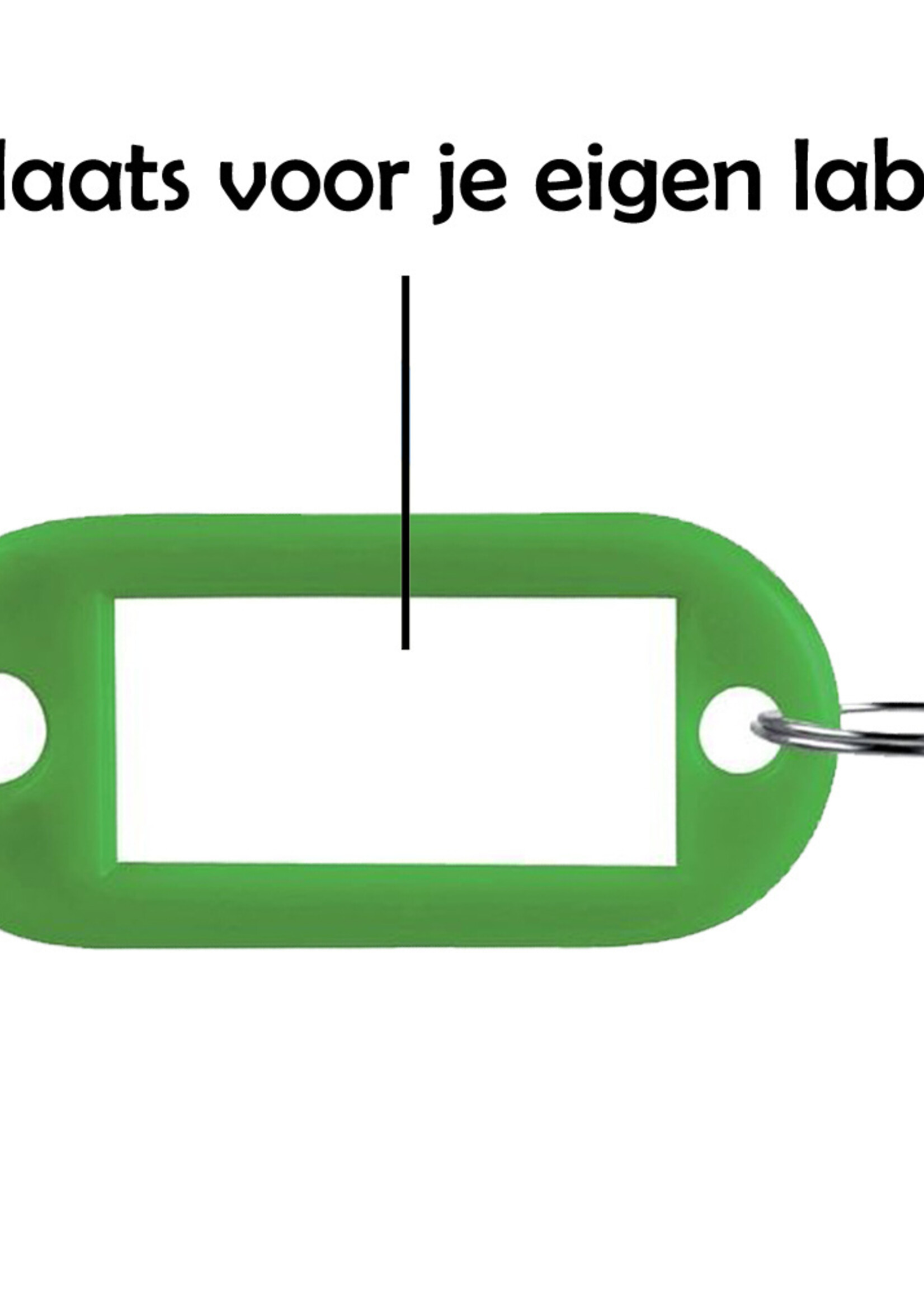 LUQ Sleutellabels Label Sleutel Sleutelhanger Gekleurde Bagagelabel Sleutelhanger Reislabel - Groen - 5 Stuks
