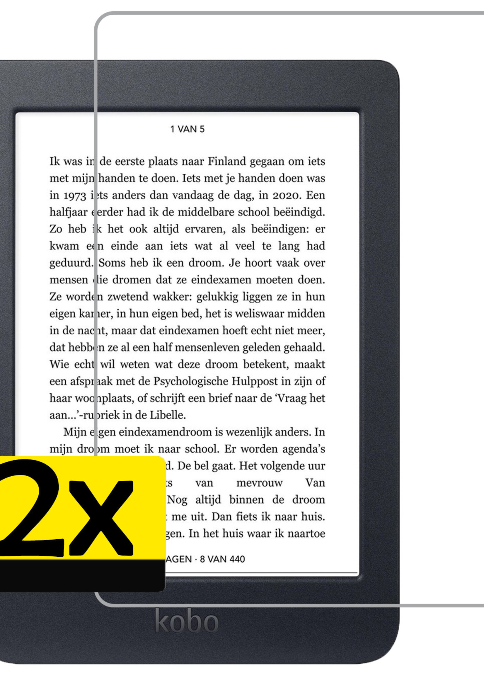 LUQ Screenprotector Geschikt voor Kobo Nia Screenprotector Bescherm Glas Gehard Screen Protector - 2 Stuks