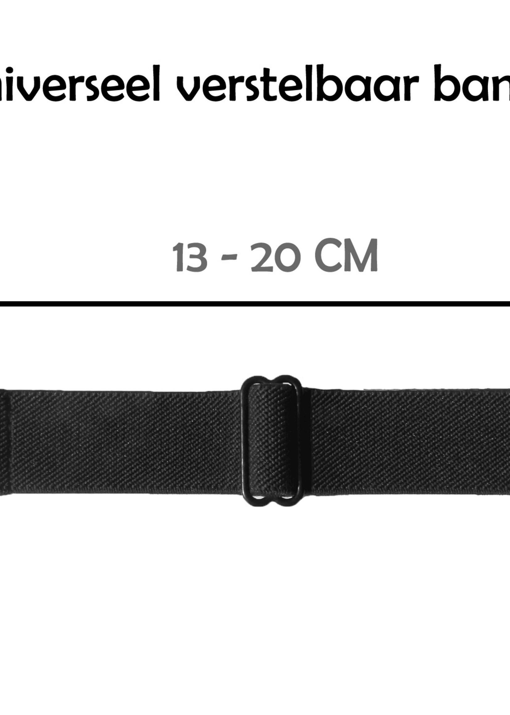 LUQ Horloge Bandje Geschikt voor Apple Watch 42/44/45 mm Bandje Nylon Polsband - Stoffen Bandje Geschikt voor Apple Watch 1-8 / SE (42/44/45 mm) Bandje - Zwart