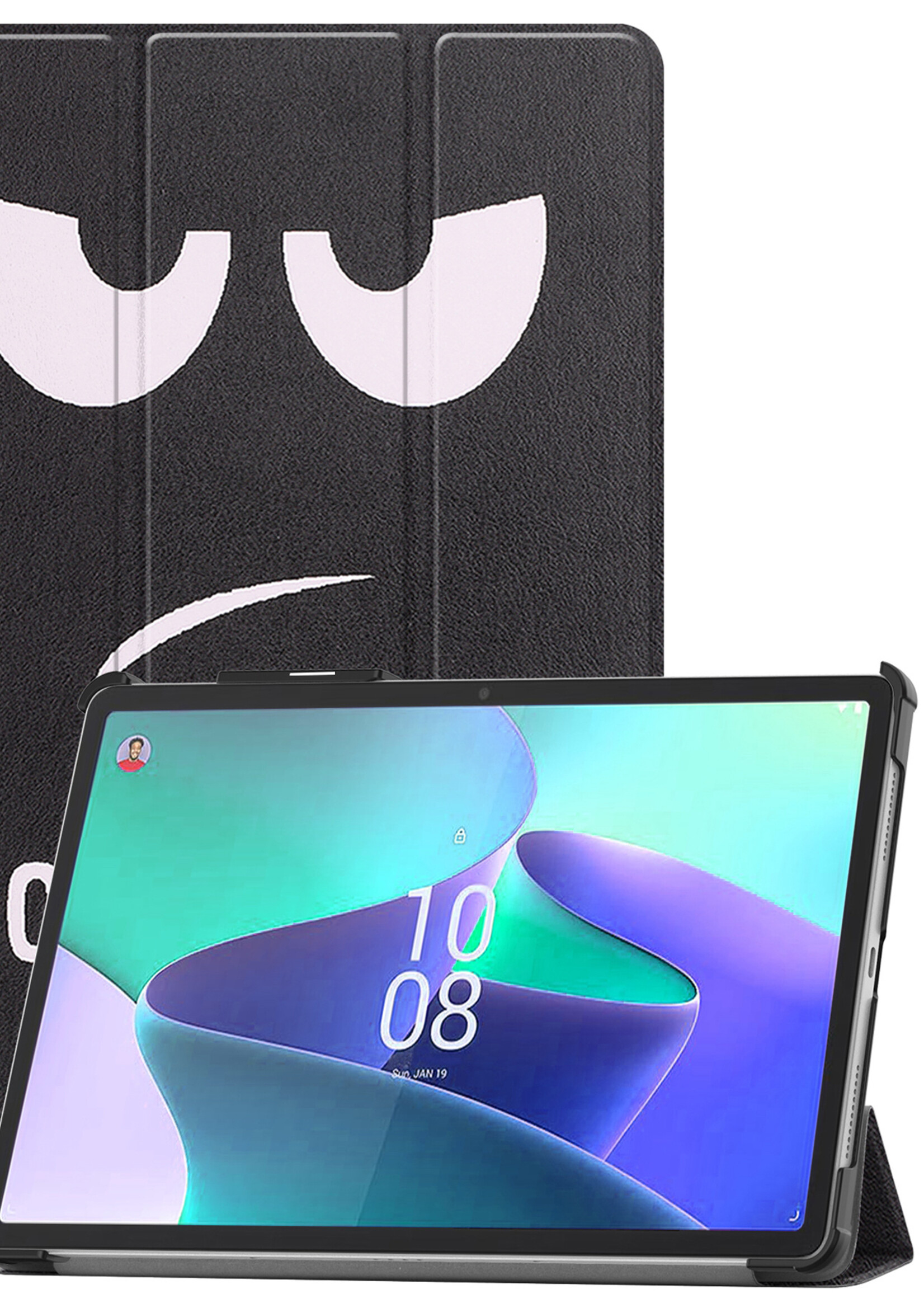 LUQ Hoes Geschikt voor Lenovo Tab P11 Pro Hoes Luxe Hoesje Case Met Uitsparing Geschikt voor Lenovo Pen - Hoesje Geschikt voor Lenovo Tab P11 Pro Hoes Cover - Don't Touch Me