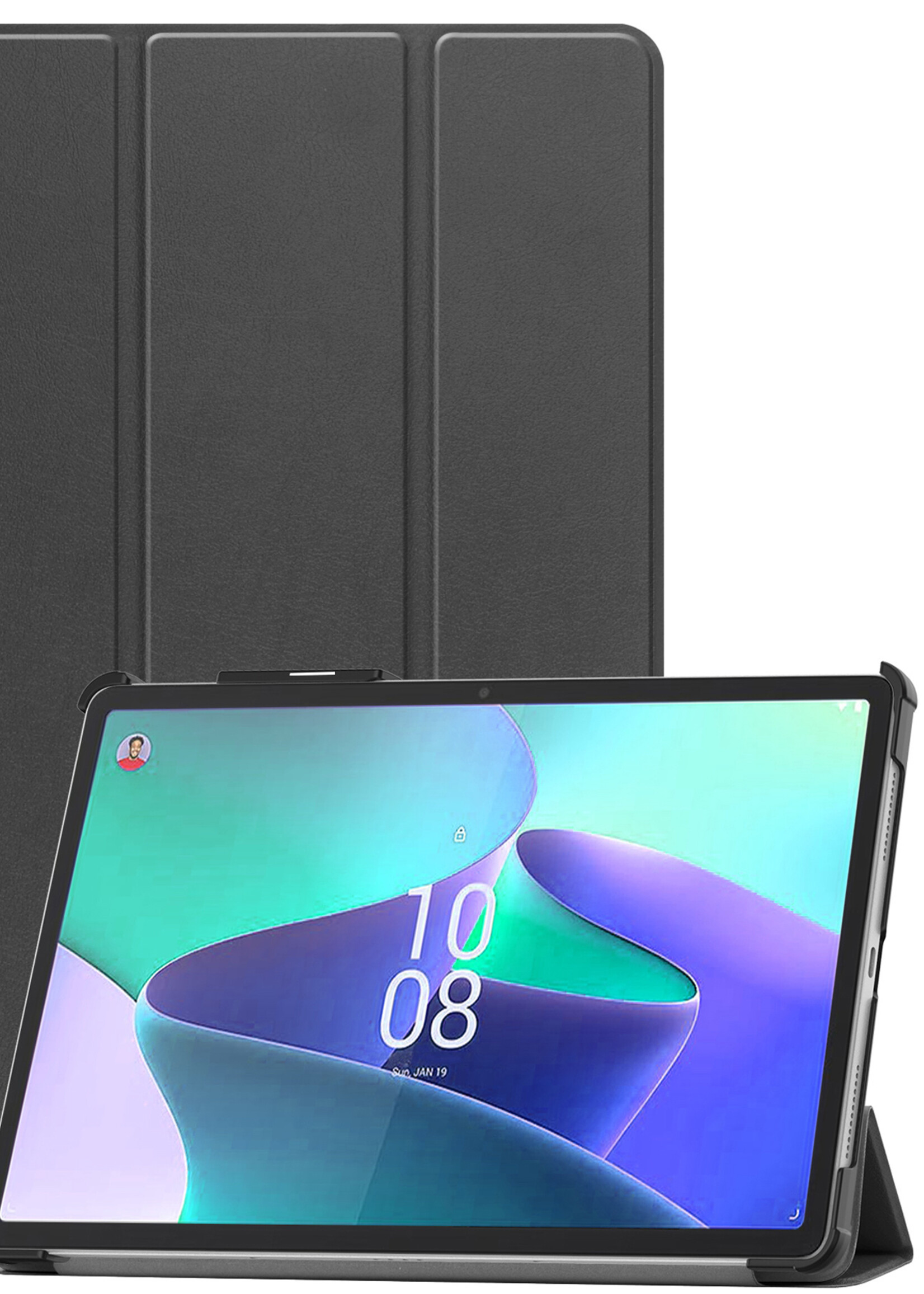LUQ Hoes Geschikt voor Lenovo Tab P11 Pro Hoes Luxe Hoesje Case Met Uitsparing Geschikt voor Lenovo Pen - Hoesje Geschikt voor Lenovo Tab P11 Pro Hoes Cover - Zwart