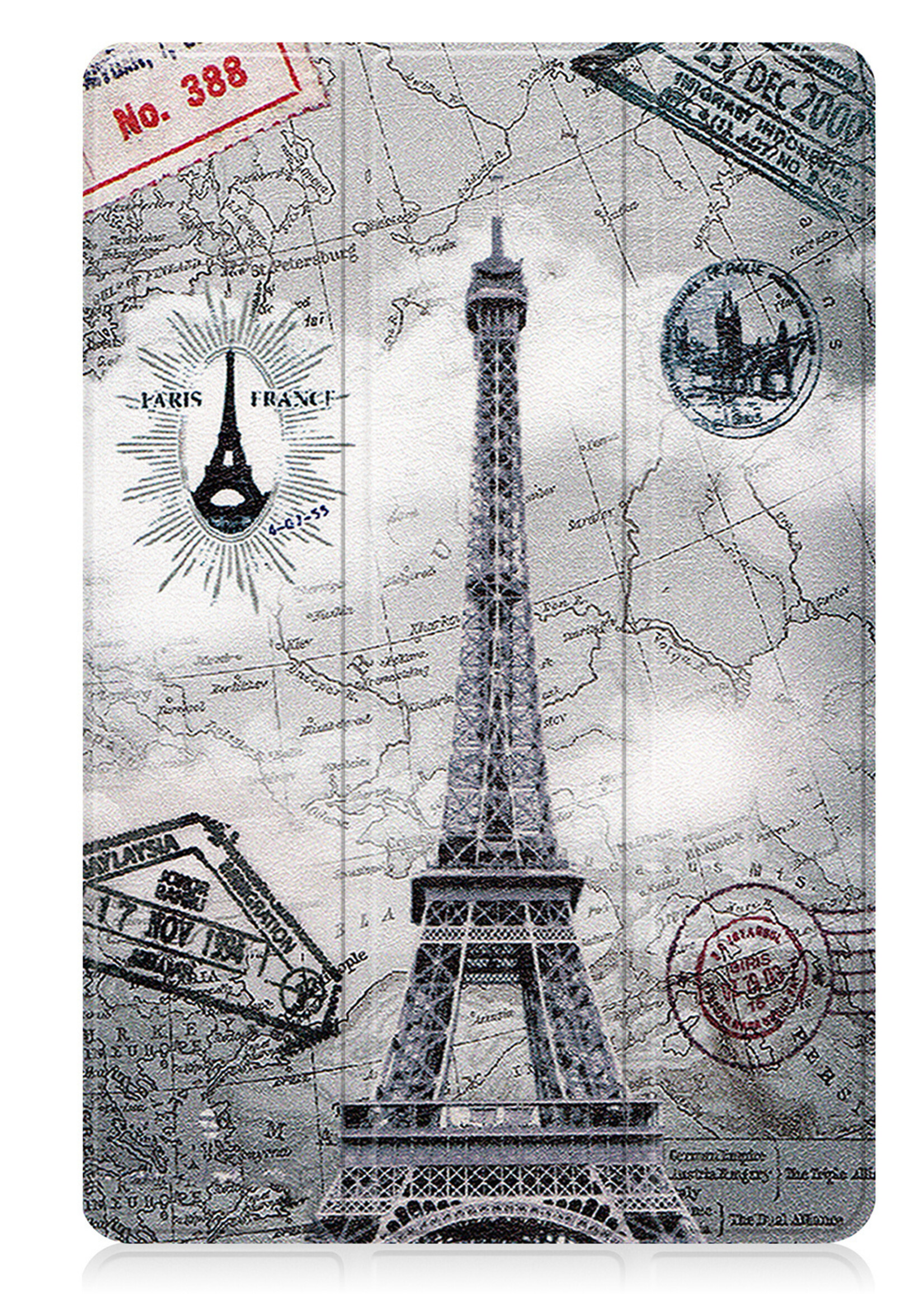 LUQ Hoes Geschikt voor Lenovo Tab P11 Pro Hoes Luxe Hoesje Case Met Uitsparing Geschikt voor Lenovo Pen Met Screenprotector - Hoesje Geschikt voor Lenovo Tab P11 Pro Hoes Cover - Eiffeltoren