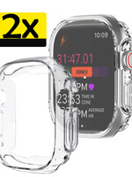 LUQ LUQ Apple Watch Ultra Hoesje Siliconen Transparant - 49 mm - 2 PACK