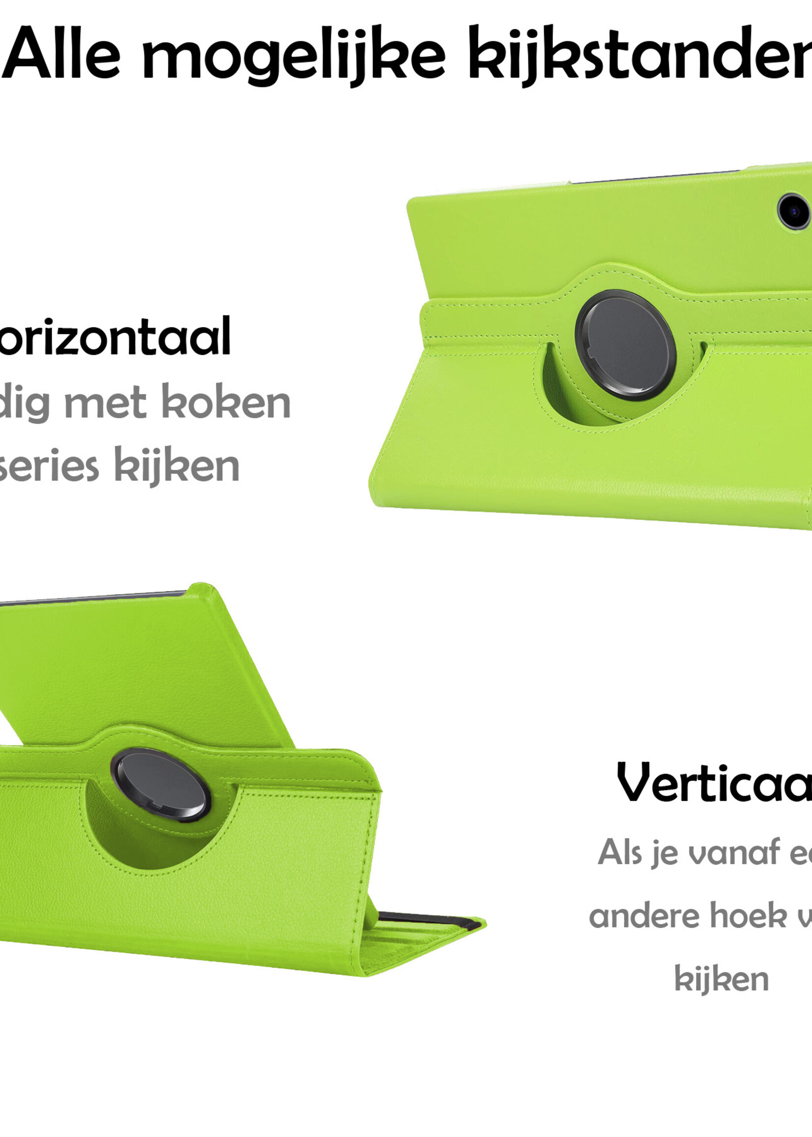 LUQ Hoes Geschikt voor Samsung Galaxy Tab A8 Hoes 360 Draaibaar Hoesje Case - Hoesje Geschikt voor Samsung Tab A8 Hoes Cover - Groen