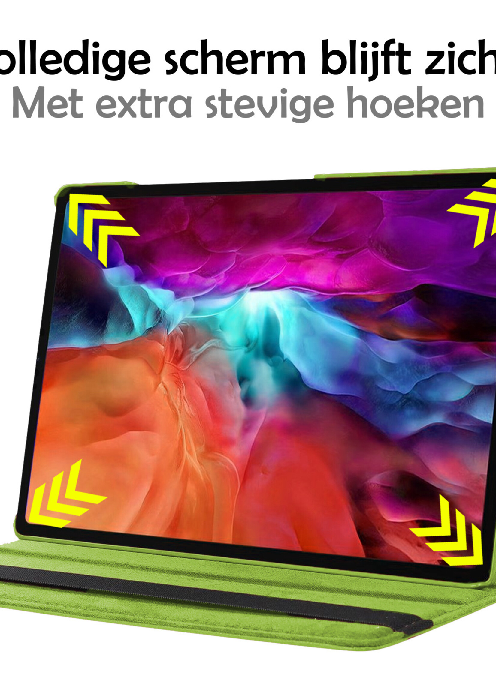 LUQ Hoes Geschikt voor Samsung Galaxy Tab A8 Hoes 360 Draaibaar Hoesje Case - Hoesje Geschikt voor Samsung Tab A8 Hoes Cover - Groen