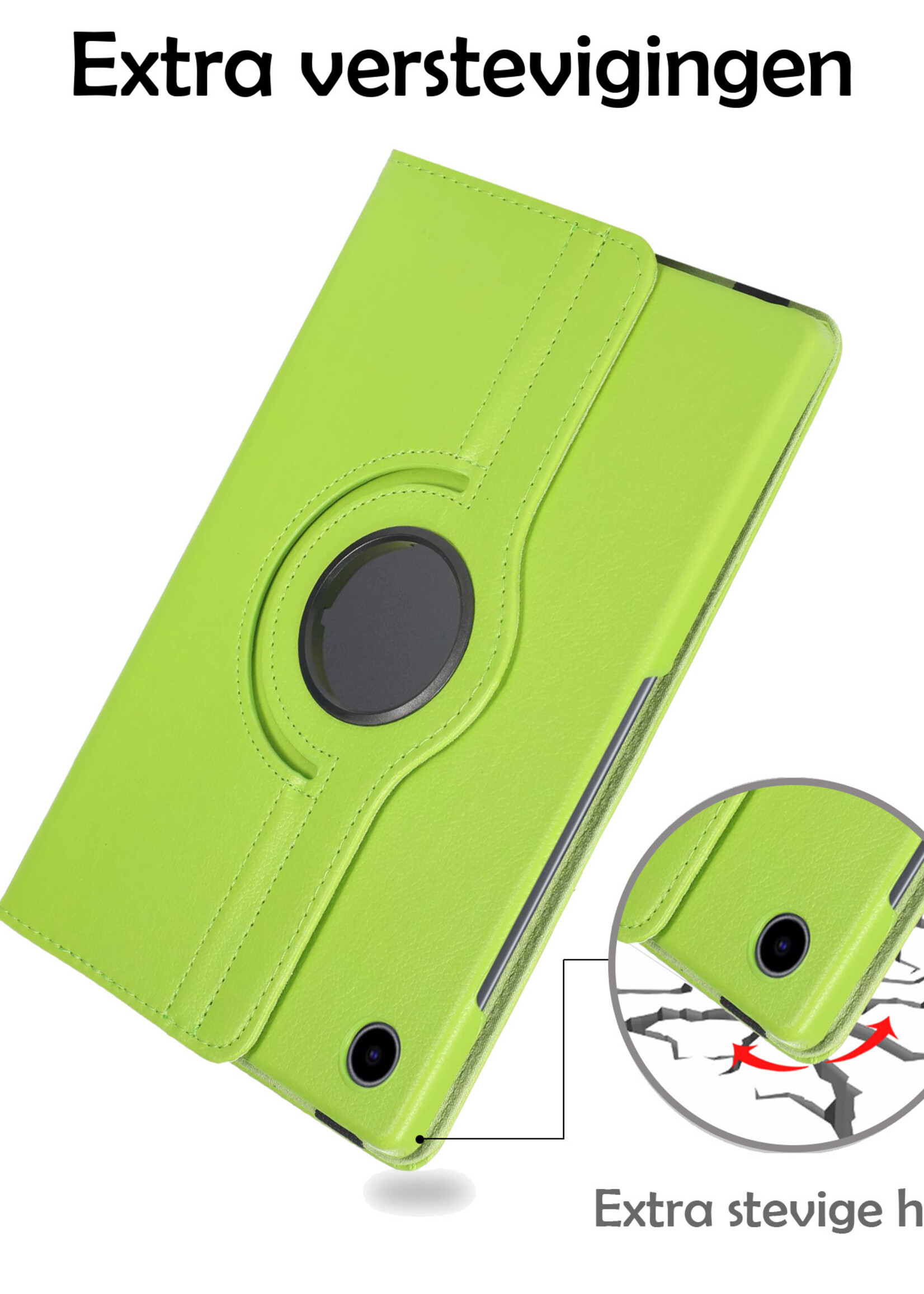 LUQ Hoes Geschikt voor Samsung Galaxy Tab A8 Hoes 360 Draaibaar Hoesje Case - Hoesje Geschikt voor Samsung Tab A8 Hoes Cover - Groen