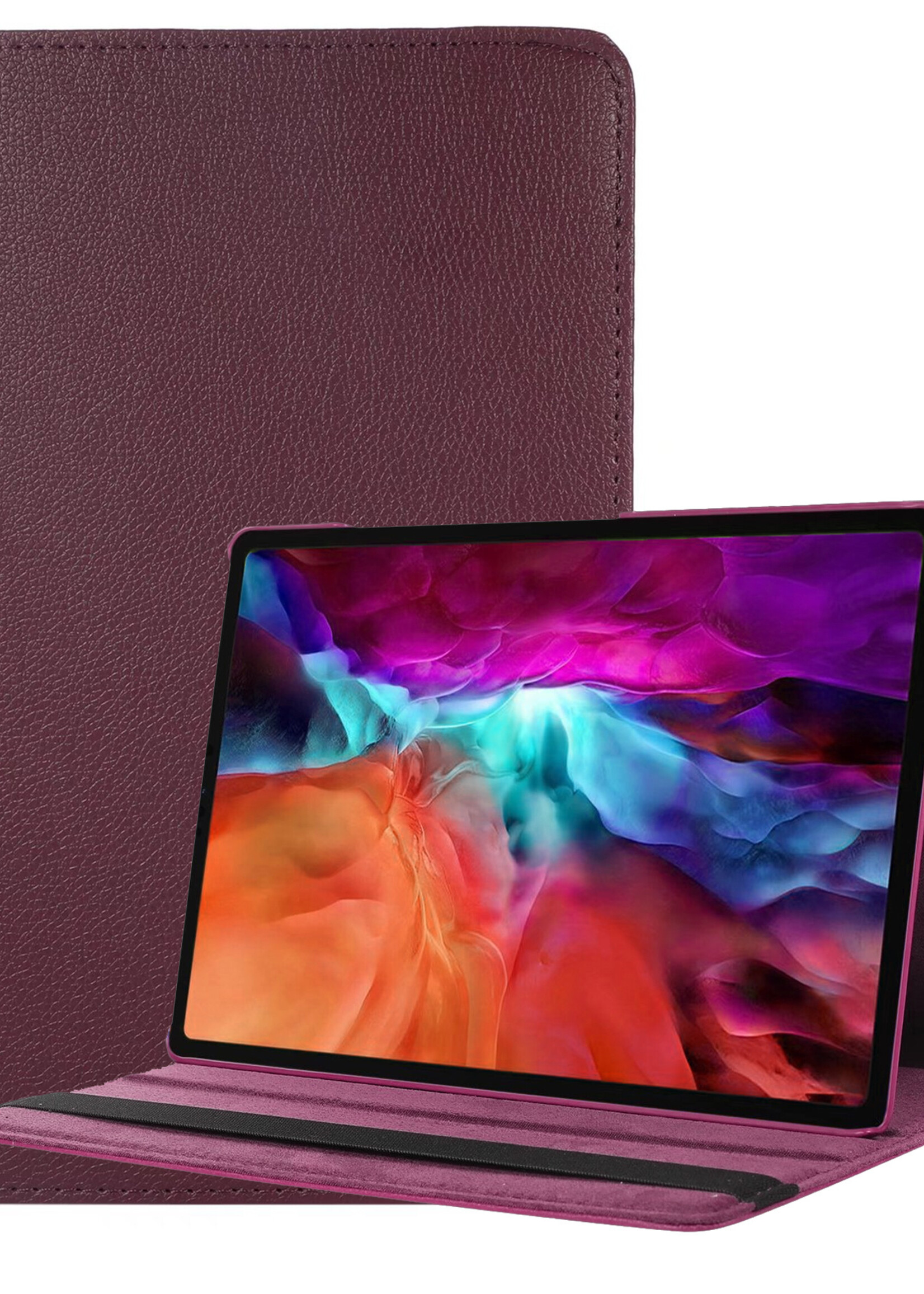 LUQ Hoes Geschikt voor Samsung Galaxy Tab A8 Hoes 360 Draaibaar Hoesje Case - Hoesje Geschikt voor Samsung Tab A8 Hoes Cover - Paars