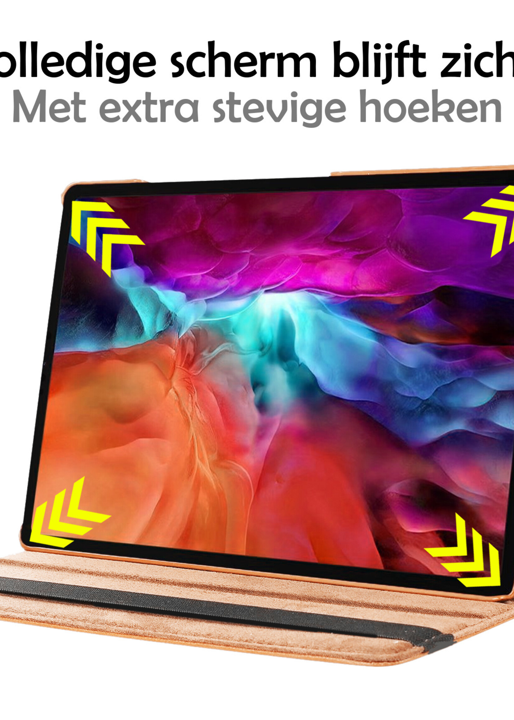 LUQ Hoes Geschikt voor Samsung Galaxy Tab A8 Hoes 360 Draaibaar Hoesje Case - Hoesje Geschikt voor Samsung Tab A8 Hoes Cover - Rosé goud