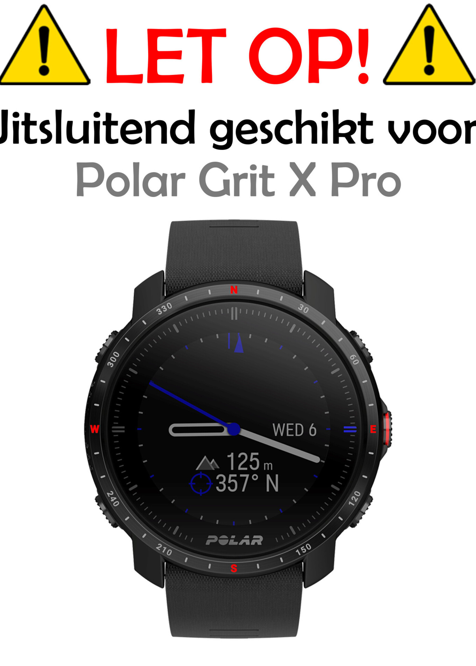 LUQ Screenprotector Geschikt voor Polar Grit X Pro Screenprotector Bescherm Glas Screen Protector - Screenprotector Geschikt voor Polar Grit X Pro Gehard Glas - 3 Stuks