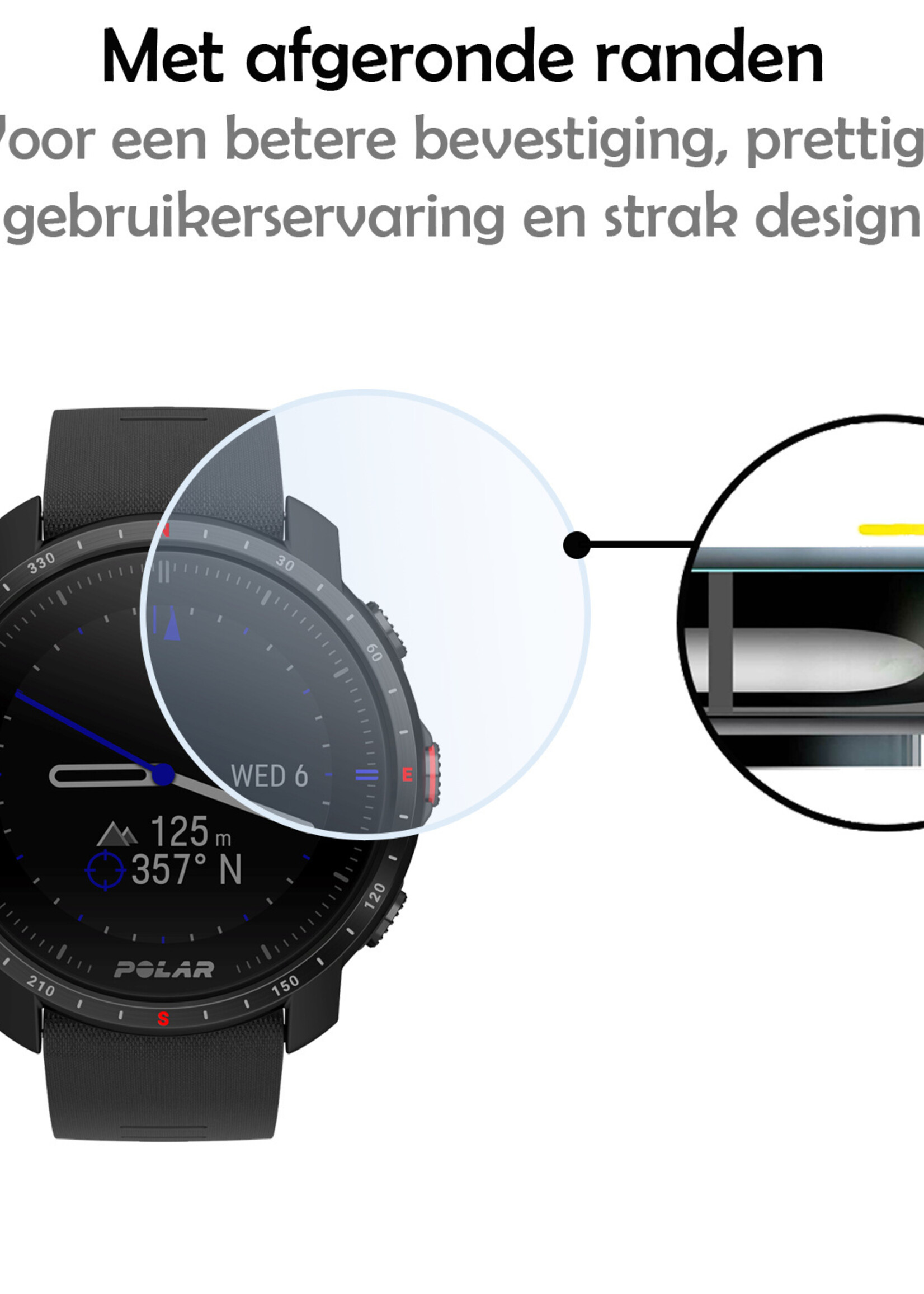 LUQ Screenprotector Geschikt voor Polar Grit X Pro Screenprotector Bescherm Glas Screen Protector - Screenprotector Geschikt voor Polar Grit X Pro Gehard Glas - 3 Stuks