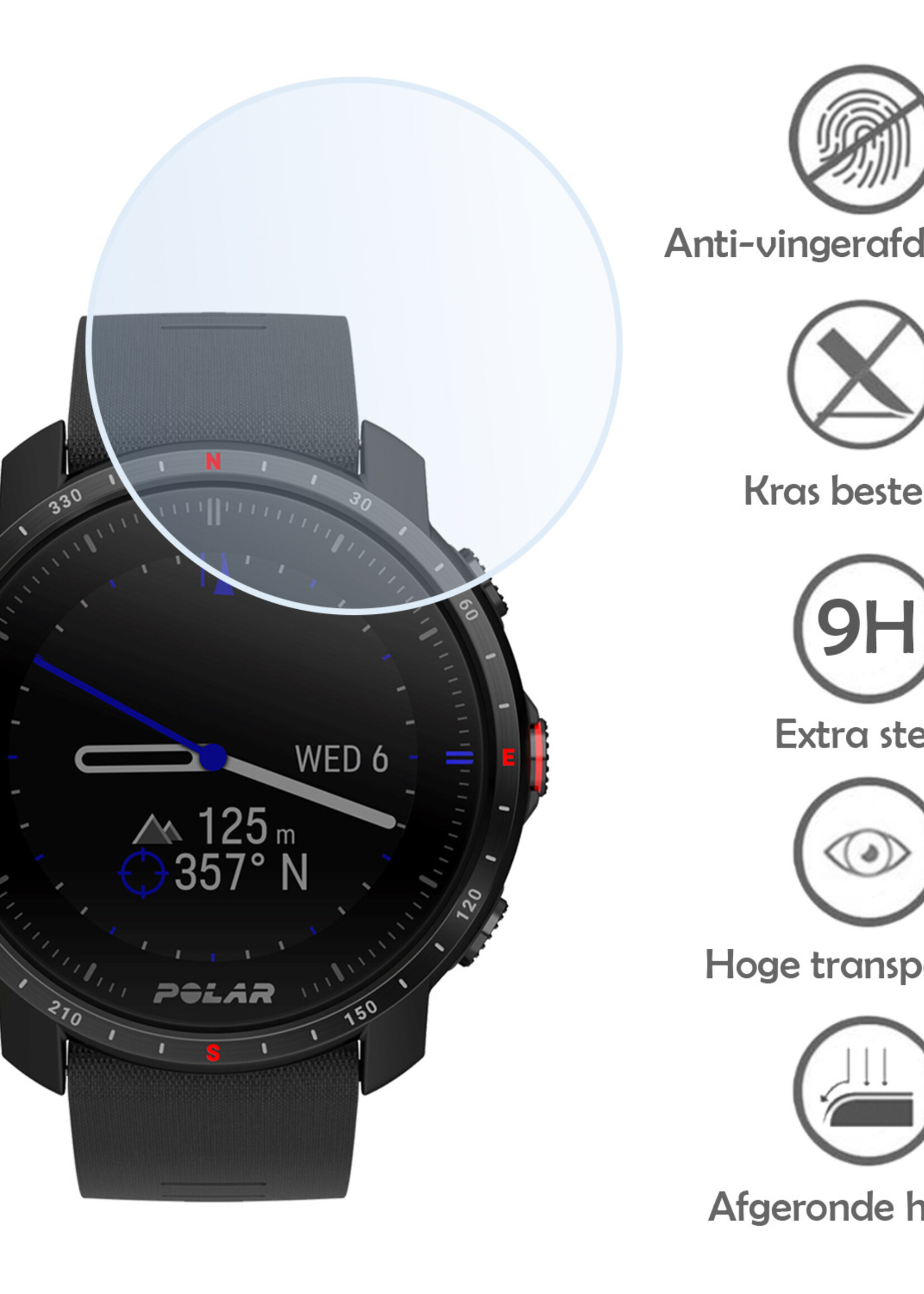 LUQ Screenprotector Geschikt voor Polar Grit X Pro Screenprotector Bescherm Glas Screen Protector - Screenprotector Geschikt voor Polar Grit X Pro Gehard Glas - 3 Stuks