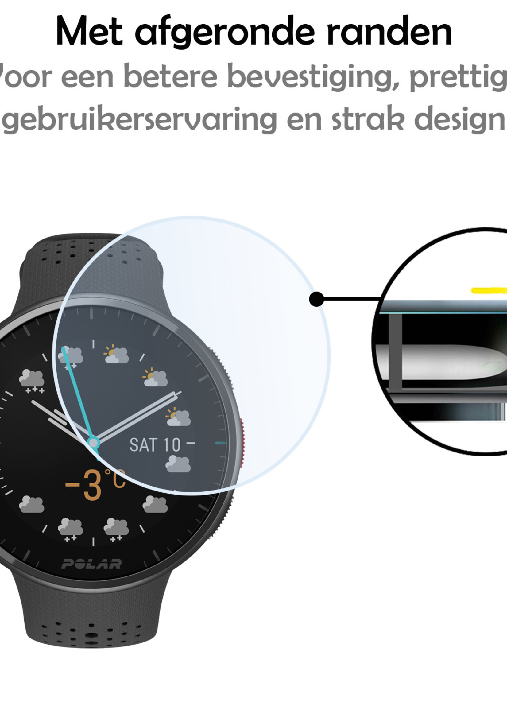 LUQ Screenprotector Geschikt voor Polar Pacer Pro Screenprotector Bescherm Glas Screen Protector - Screenprotector Geschikt voor Polar Pacer Pro Gehard Glas - 2 Stuks