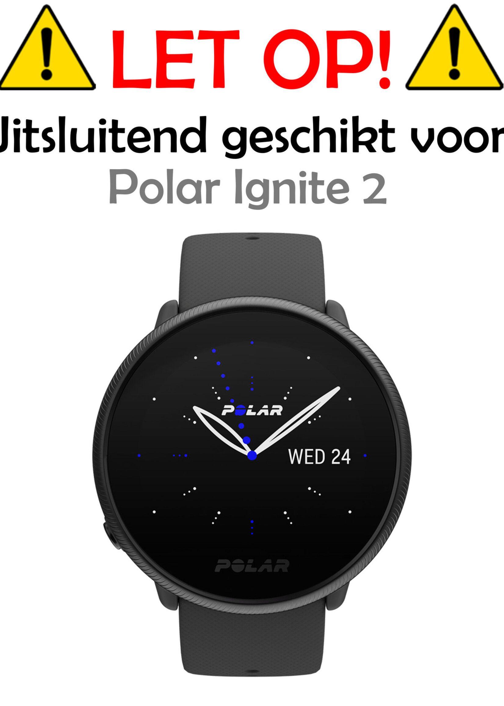 LUQ Screenprotector Geschikt voor Polar Ignite 2 Screenprotector Bescherm Glas Screen Protector - Screenprotector Geschikt voor Polar Ignite 2 Gehard Glas - 3 Stuks