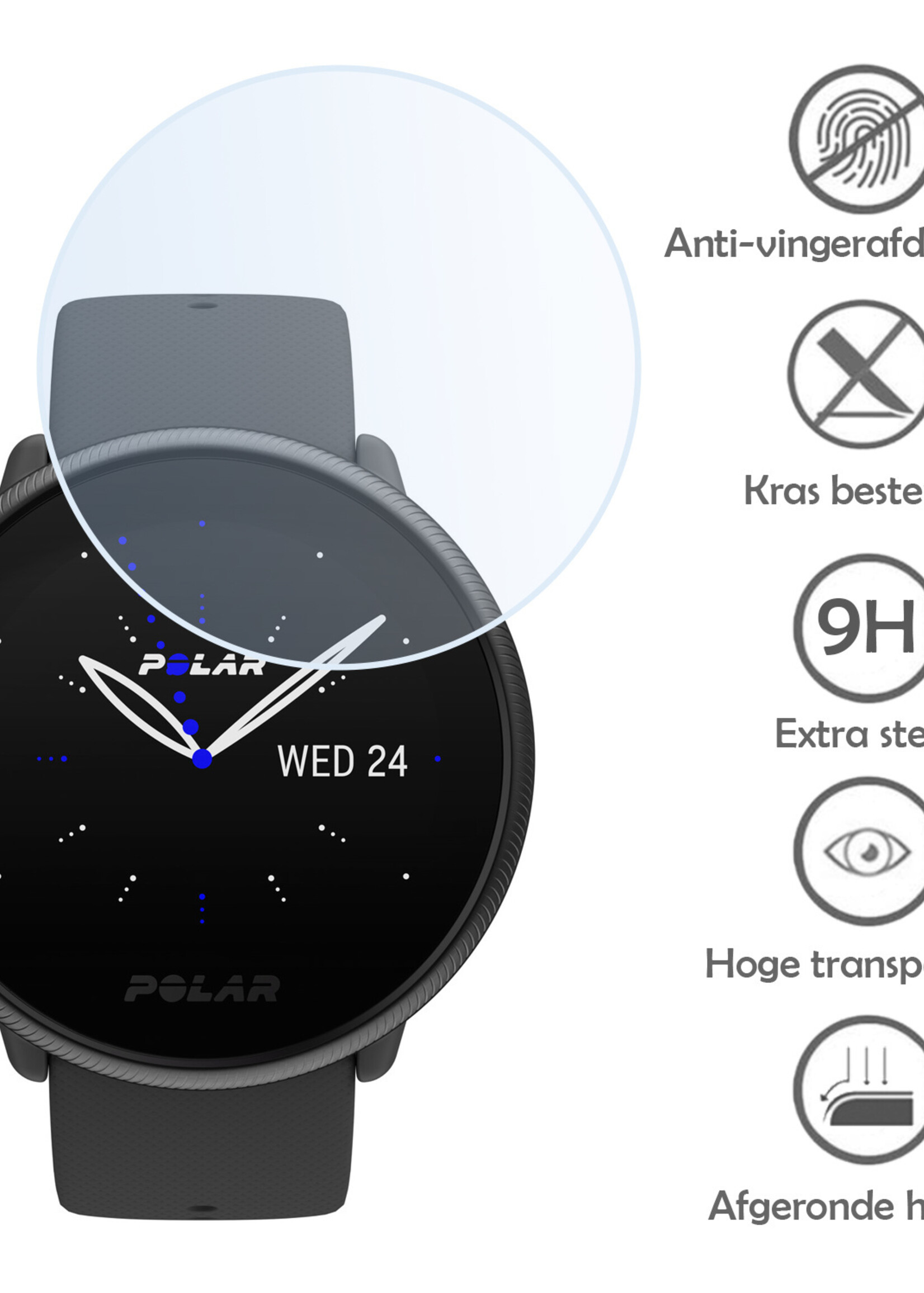 LUQ Screenprotector Geschikt voor Polar Ignite 2 Screenprotector Bescherm Glas Screen Protector - Screenprotector Geschikt voor Polar Ignite 2 Gehard Glas - 3 Stuks