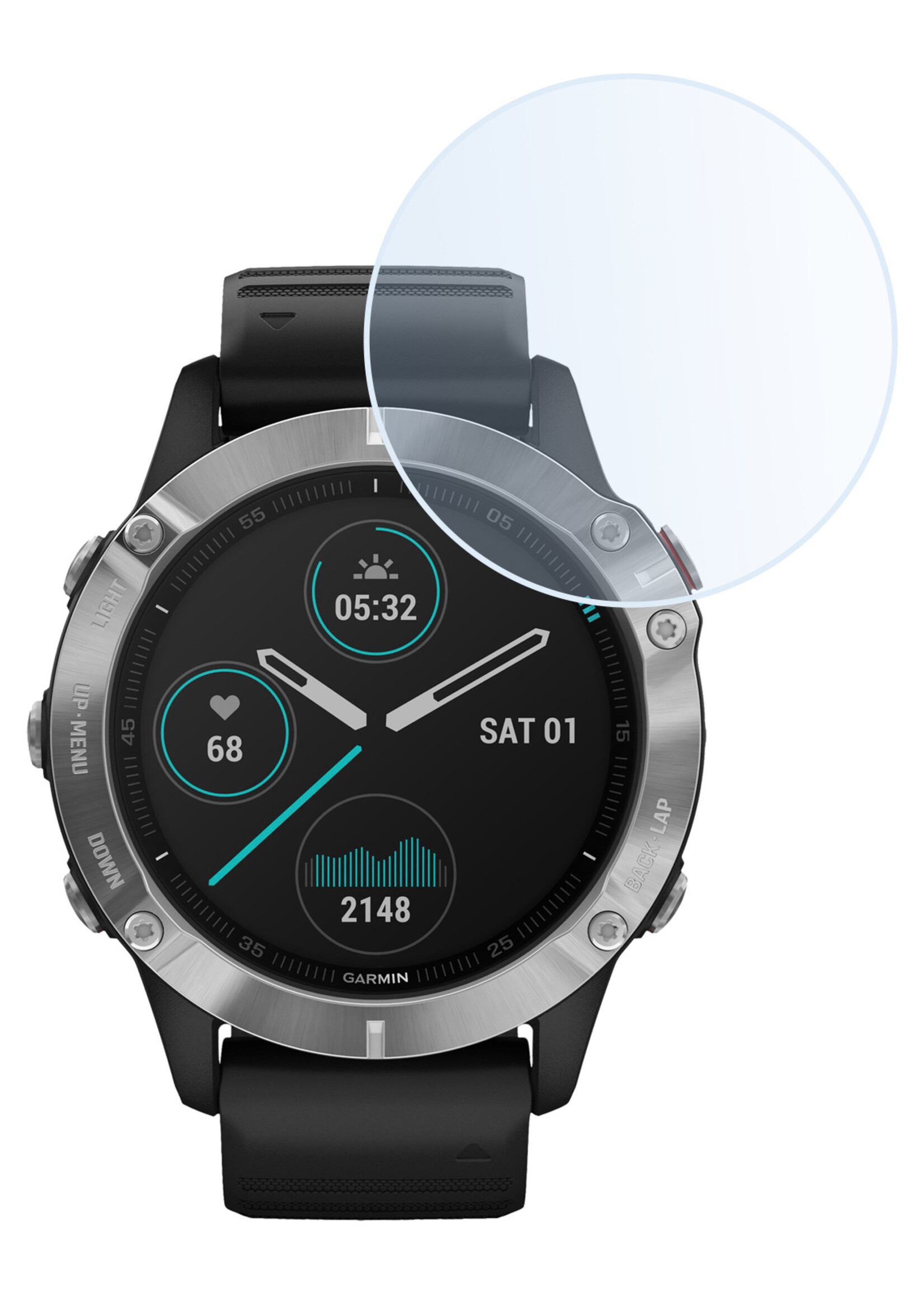 LUQ Screenprotector Geschikt voor Garmin Fenix 6 Pro Screenprotector Bescherm Glas Screen Protector - Screenprotector Geschikt voor Garmin Fenix 6 Pro Gehard Glas