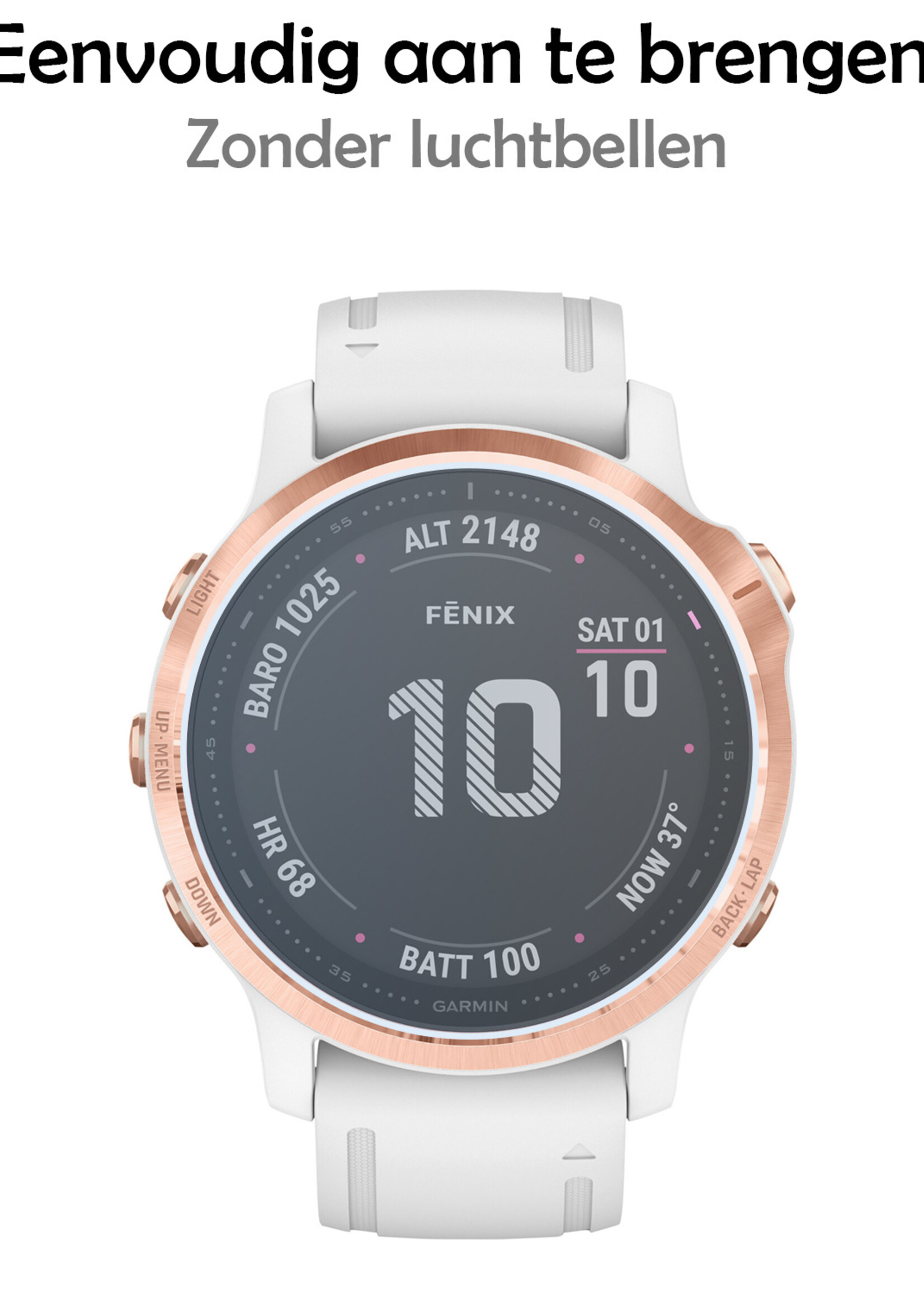 LUQ Screenprotector Geschikt voor Garmin Fenix 6s Pro Screenprotector Bescherm Glas Screen Protector - Screenprotector Geschikt voor Garmin Fenix 6s Pro Gehard Glas - 2 Stuks