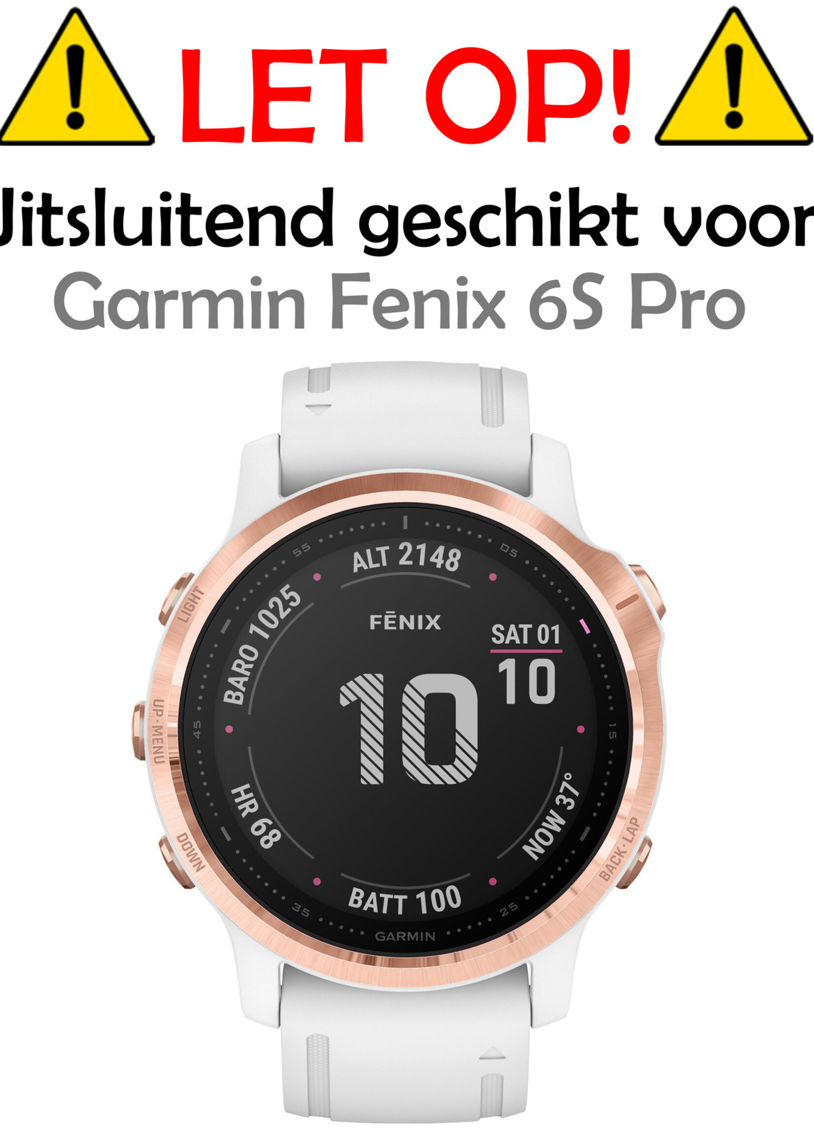 LUQ Screenprotector Geschikt voor Garmin Fenix 6s Pro Screenprotector Bescherm Glas Screen Protector - Screenprotector Geschikt voor Garmin Fenix 6s Pro Gehard Glas - 3 Stuks