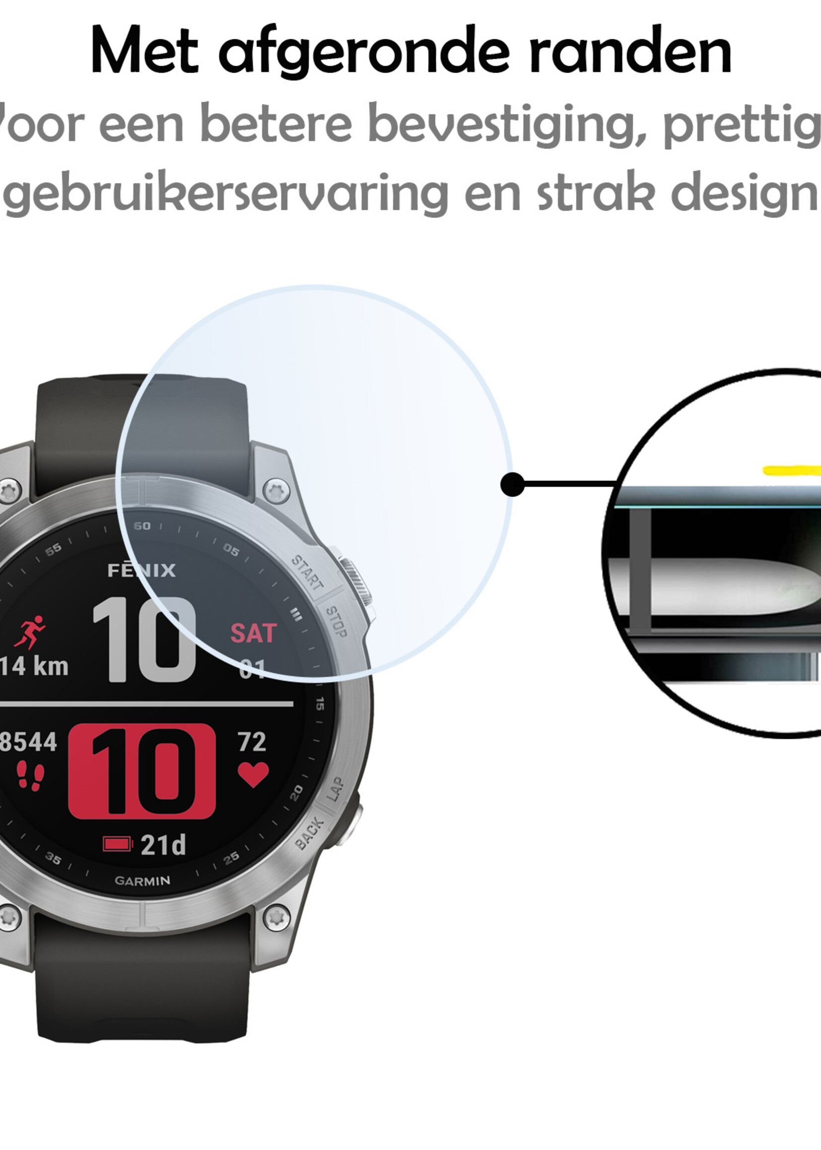 LUQ Screenprotector Geschikt voor Garmin Fenix 7 Screenprotector Bescherm Glas Screen Protector - Screenprotector Geschikt voor Garmin Fenix 7 Gehard Glas