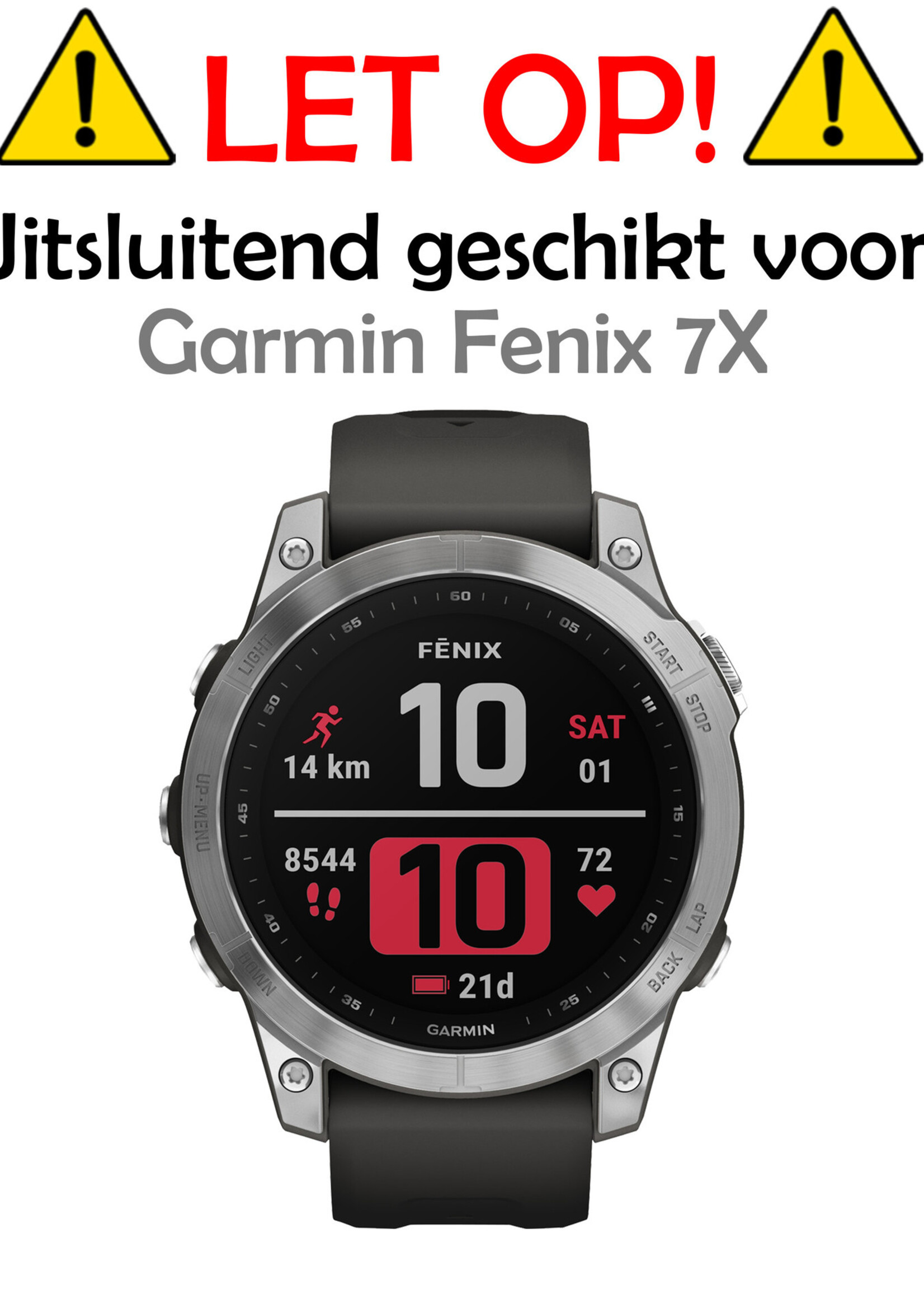 LUQ Screenprotector Geschikt voor Garmin Fenix 7X Screenprotector Bescherm Glas Screen Protector - Screenprotector Geschikt voor Garmin Fenix 7X Gehard Glas - 2 Stuks