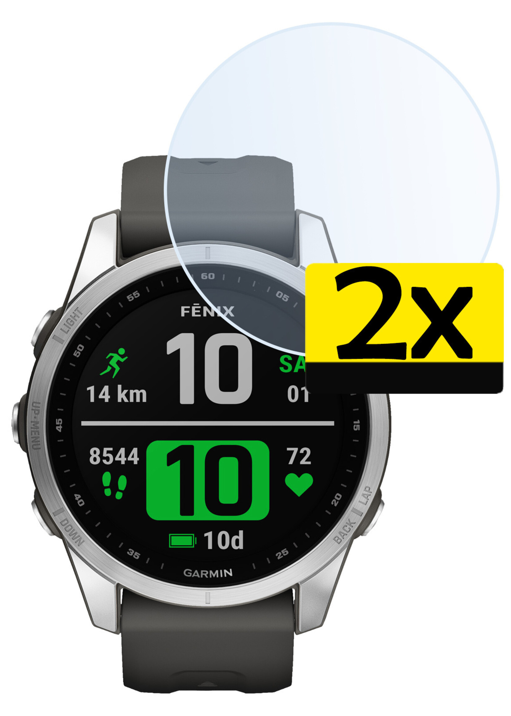 LUQ Screenprotector Geschikt voor Garmin Fenix 7S Screenprotector Bescherm Glas Screen Protector - Screenprotector Geschikt voor Garmin Fenix 7S Gehard Glas - 2 Stuks